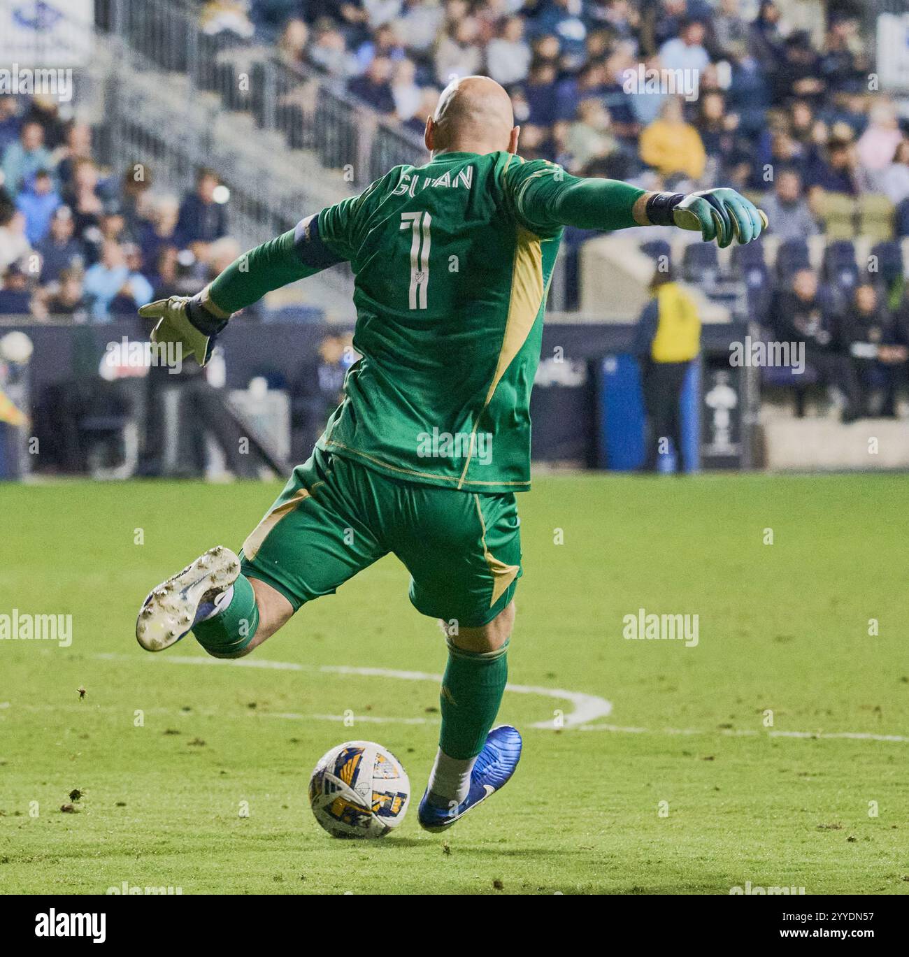 CHESTER, PA, États-Unis - 28 SEPTEMBRE 2024 : MLS match entre Philadelphia Union et Atlanta United FC au Subaru Park. ***USAGE ÉDITORIAL SEULEMENT*** Banque D'Images