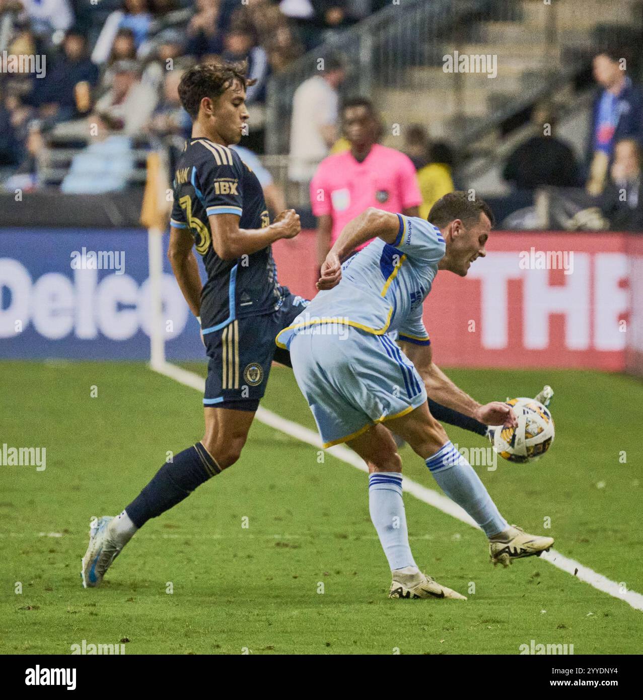 CHESTER, PA, États-Unis - 28 SEPTEMBRE 2024 : MLS match entre Philadelphia Union et Atlanta United FC au Subaru Park. ***USAGE ÉDITORIAL SEULEMENT*** Banque D'Images