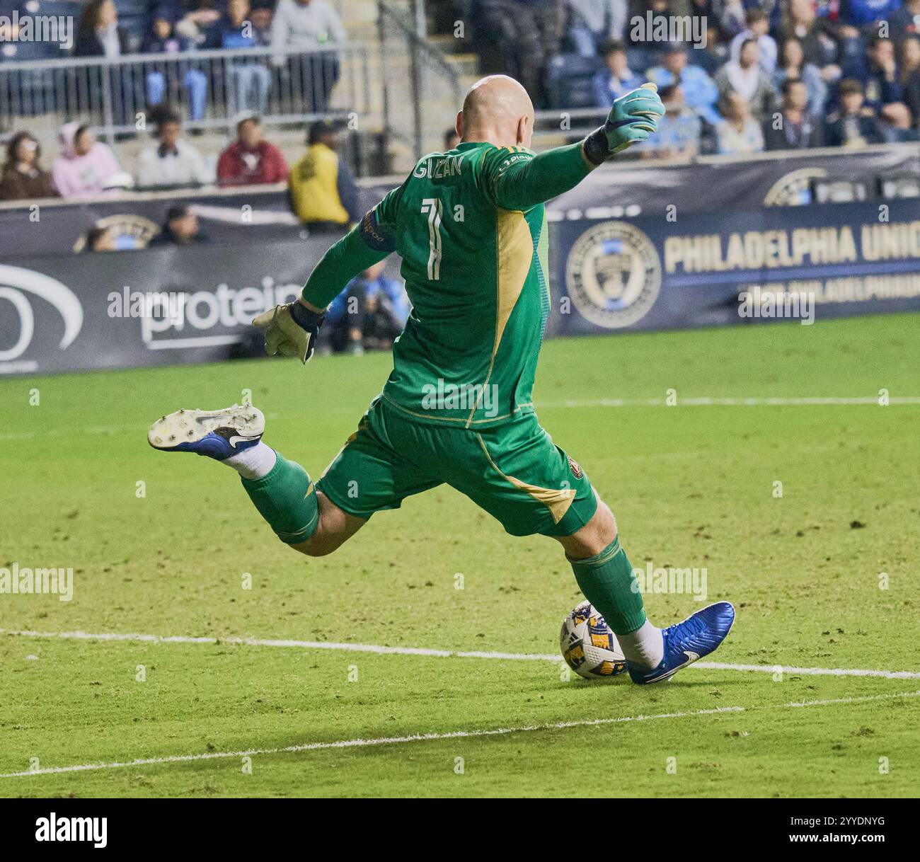CHESTER, PA, États-Unis - 28 SEPTEMBRE 2024 : MLS match entre Philadelphia Union et Atlanta United FC au Subaru Park. ***USAGE ÉDITORIAL SEULEMENT*** Banque D'Images