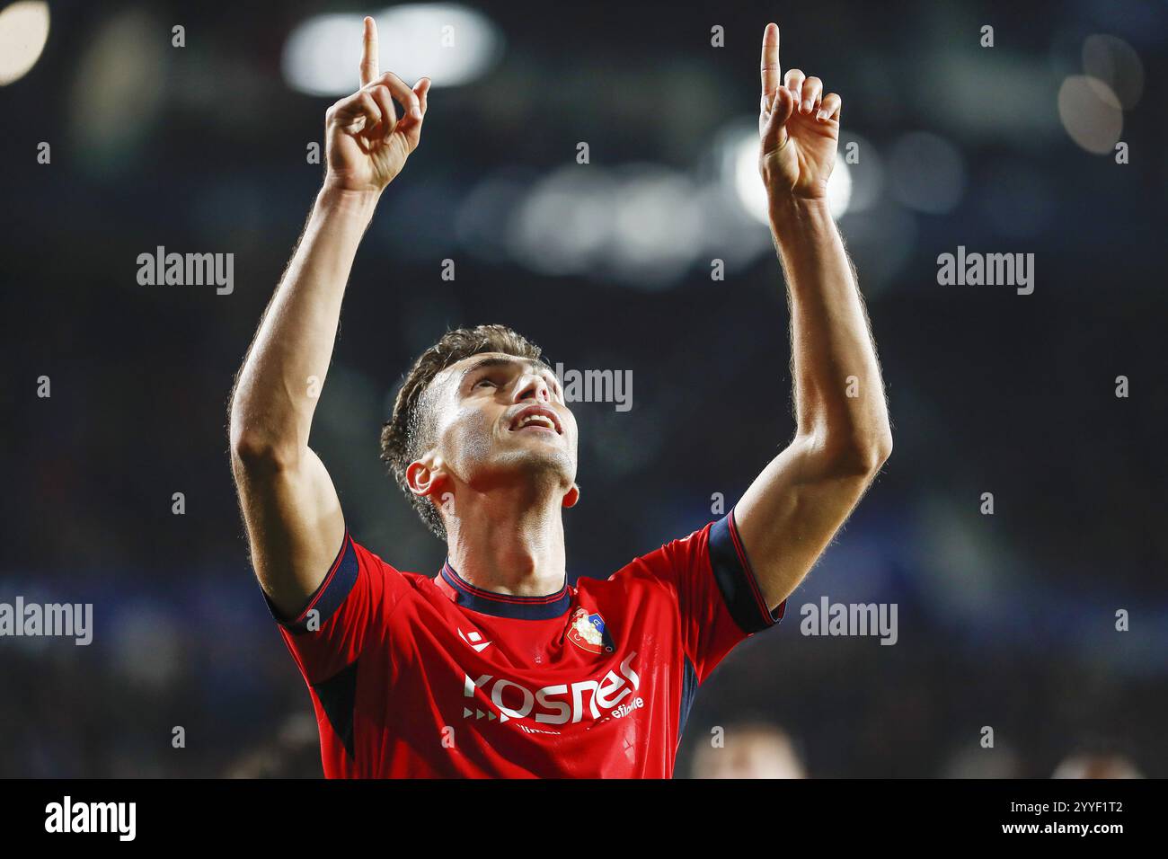 Lucas Torro de CA Osasuna célèbre un but 1-0 lors du championnat espagnol de la Liga match de football entre CA Osasuna et Athletic Club le 21 décembre 2024 au stade El Sadar à Pampelune, Espagne Banque D'Images