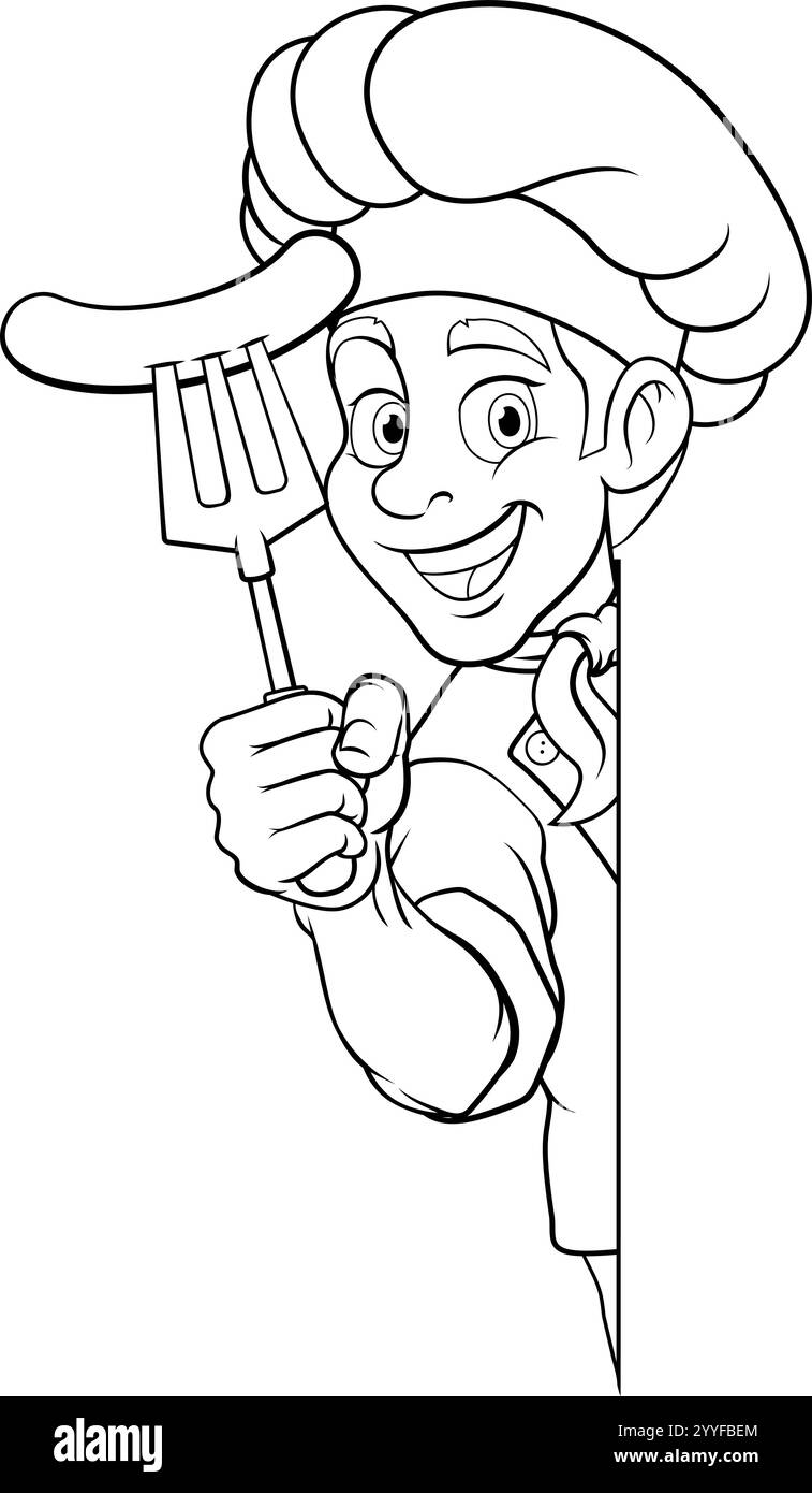 Chef nouveau 2024 A13 bw-109 Illustration de Vecteur