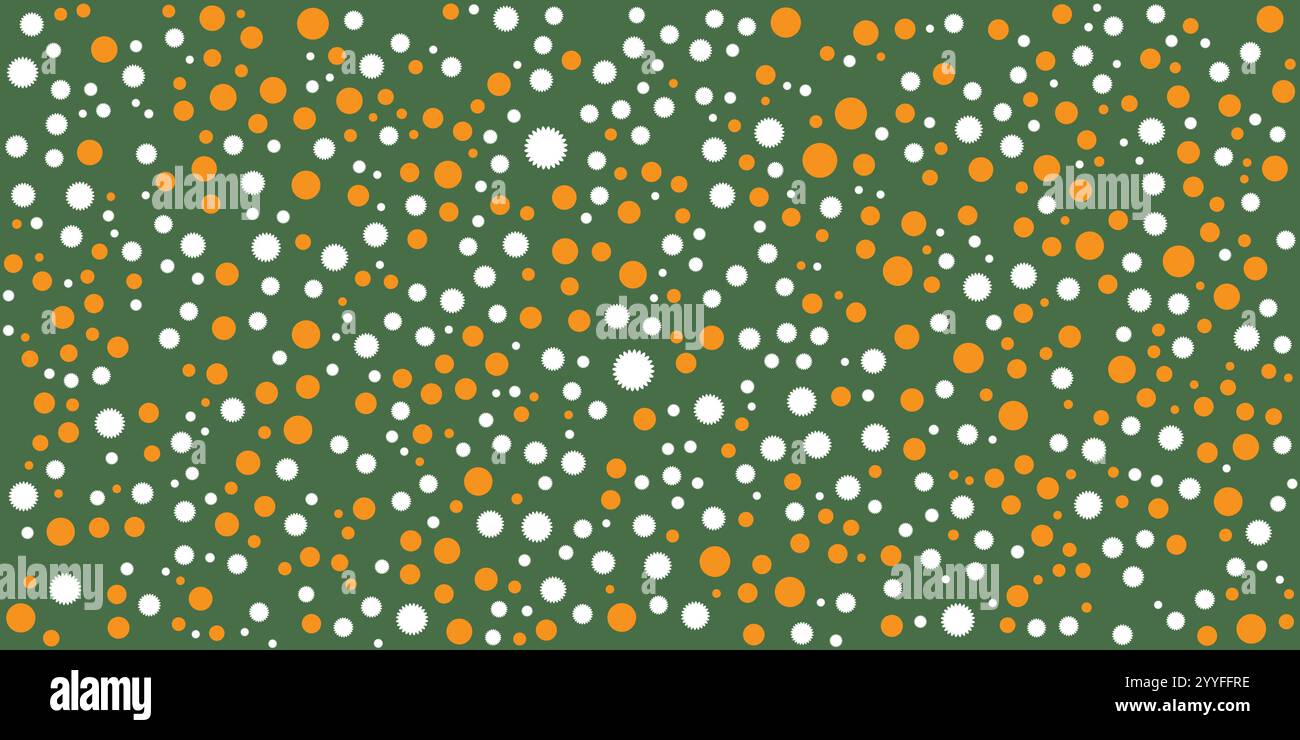 Beaucoup de divers colorés placés aléatoirement, et de taille taches, cercles, motif de fleurs - texture de style moderne, fond, élément de conception dans VEC modifiable Illustration de Vecteur