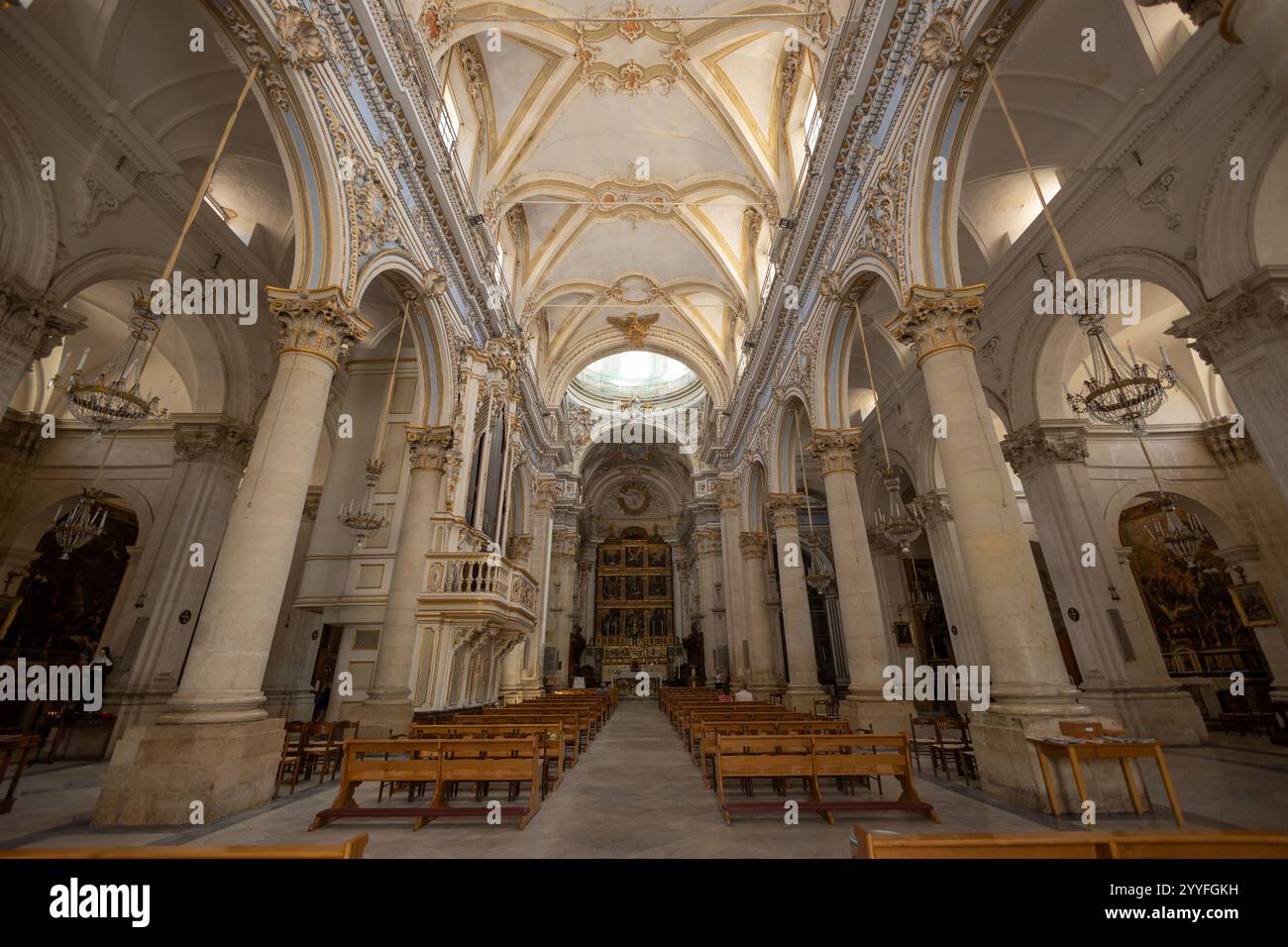 MODICA, ITALIE, 23 JUIN 2023 - intérieur de la cathédrale Saint-Georges à Modica, province de Raguse, Sicile, Italie Banque D'Images