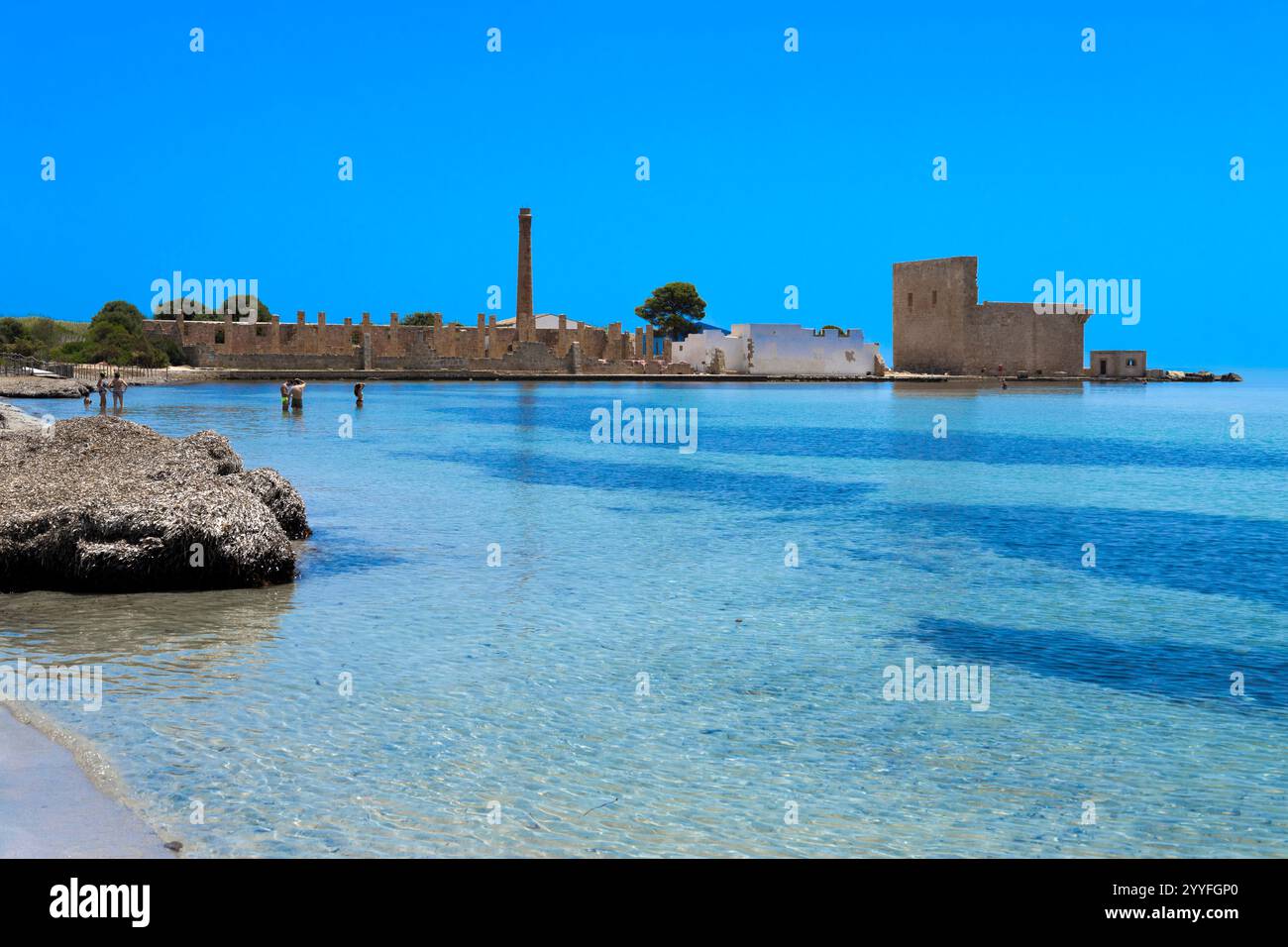 NOTO, ITALIE, 22 JUIN 2023 - la pêche abandonnée au thon de la réserve naturelle orientée oasis de Vendicari près de Noto, province de Syracuse, si Banque D'Images