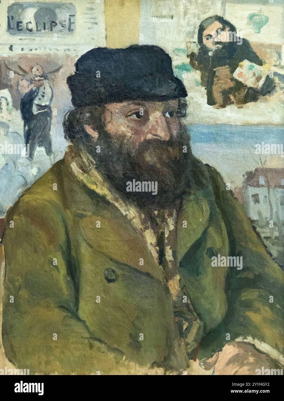Camille Pissarro ; Portrait de Cézanne 1874. Peinture Pissarro du XIXe siècle du peintre Cézanne ; huile sur toile. La National Gallery, Londres Banque D'Images