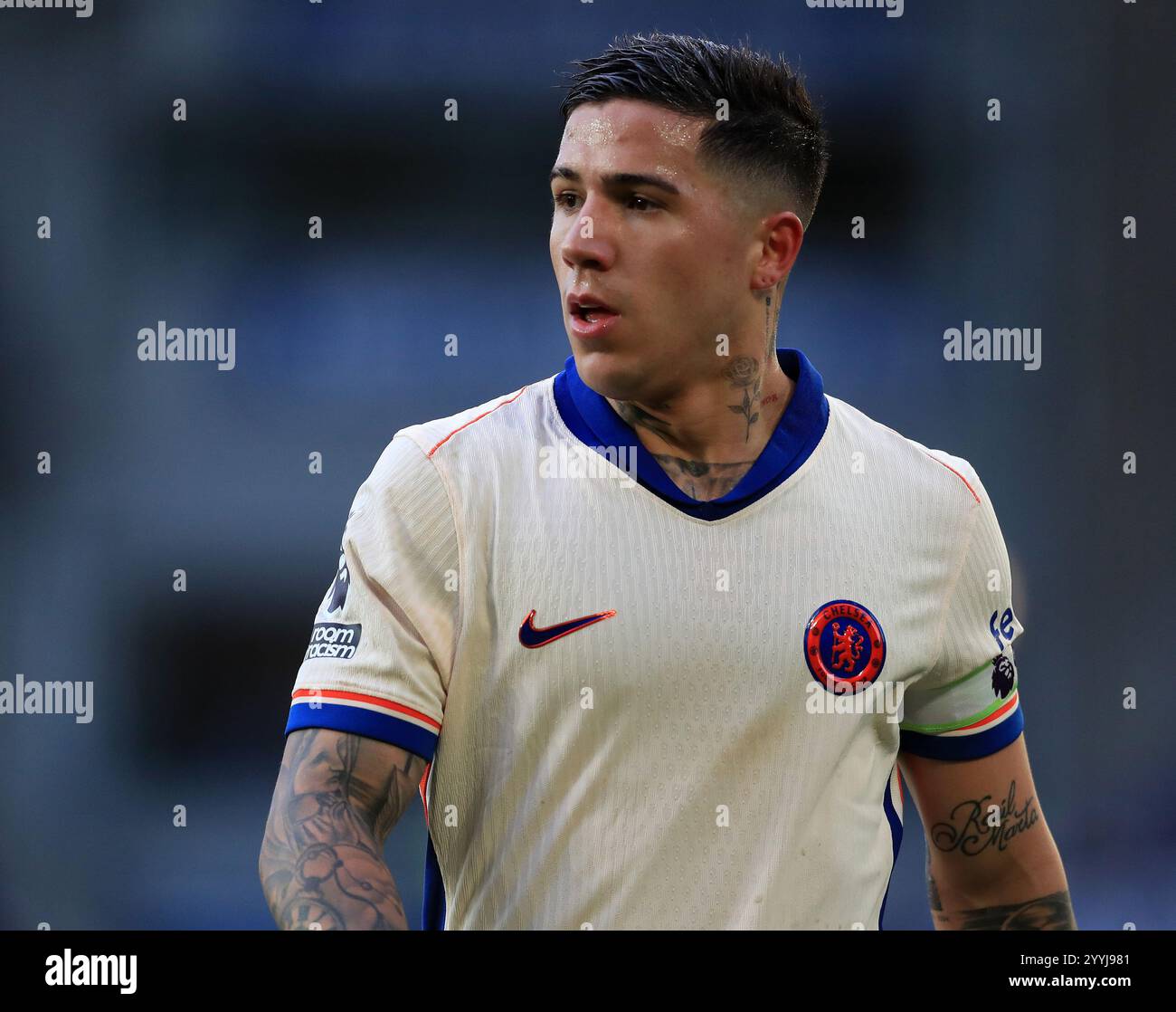 Goodison Park, Liverpool, Royaume-Uni. 22 décembre 2024. Premier League Football, Everton versus Chelsea ; Enzo Fernandez de Chelsea Credit : action plus Sports/Alamy Live News Banque D'Images