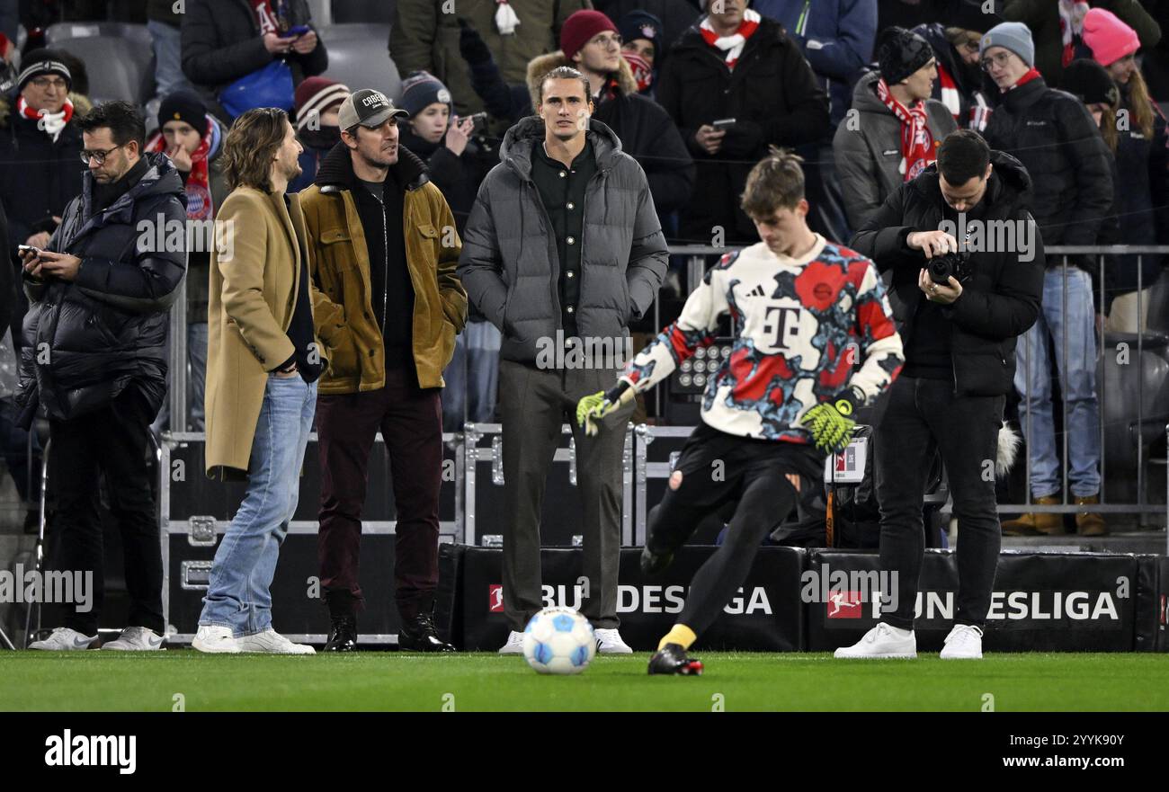 Joueur de tennis Alexander Zverev visitant un match de Bundesliga, gardien Max-Joseph Schmitt FC Bayern Munich FCB (35) action Allianz Arena, Munich, Bava Banque D'Images