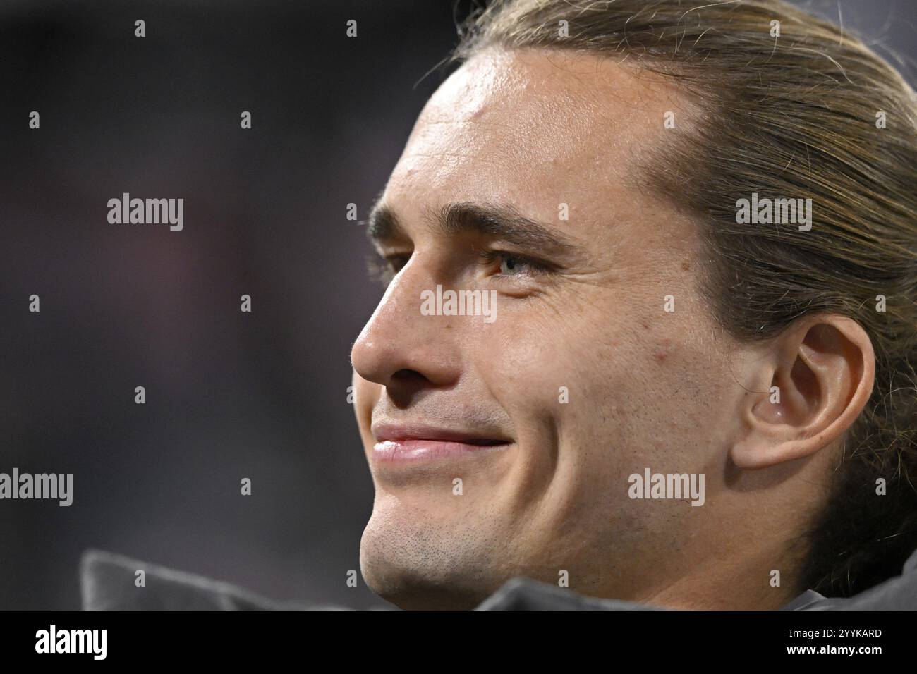 Joueur de tennis Alexander Zverev visitant un match de Bundesliga, portrait, Allianz Arena, Munich, Bavière, Allemagne, Europe Banque D'Images