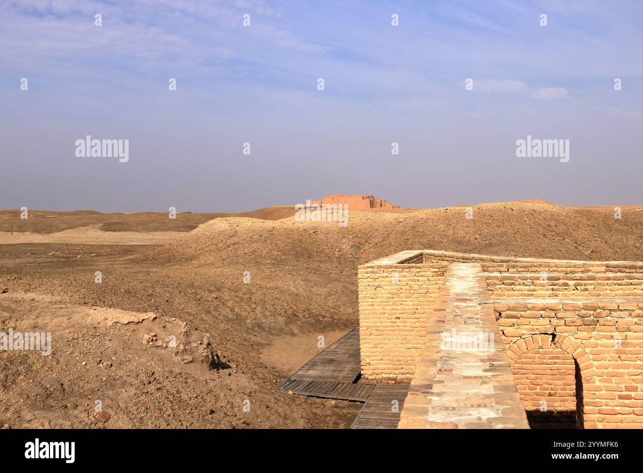 Le ziggourat restauré dans l'ancien Ur, temple sumérien, Irak Banque D'Images