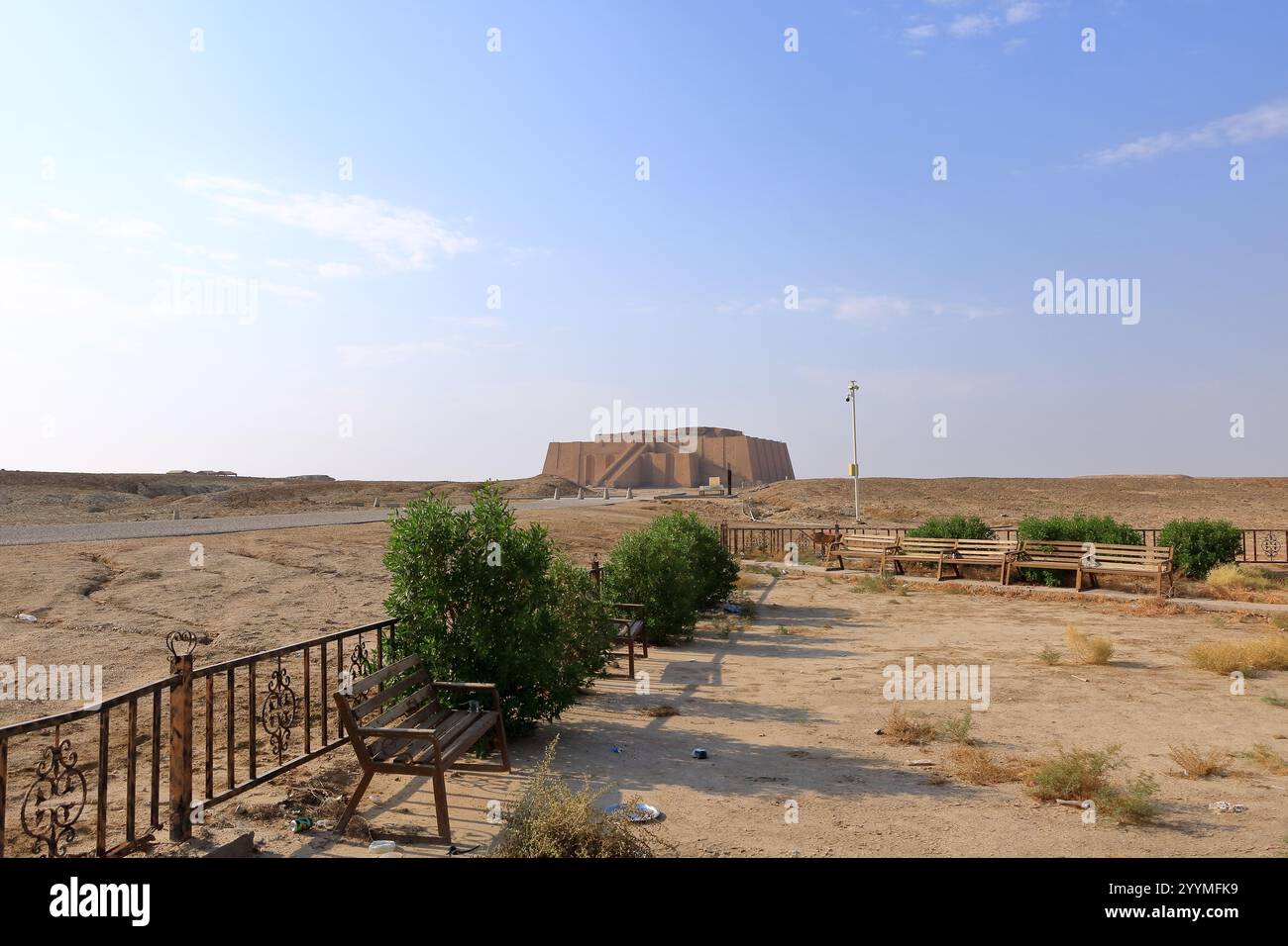 Le ziggourat restauré dans l'ancien Ur, temple sumérien, Irak Banque D'Images