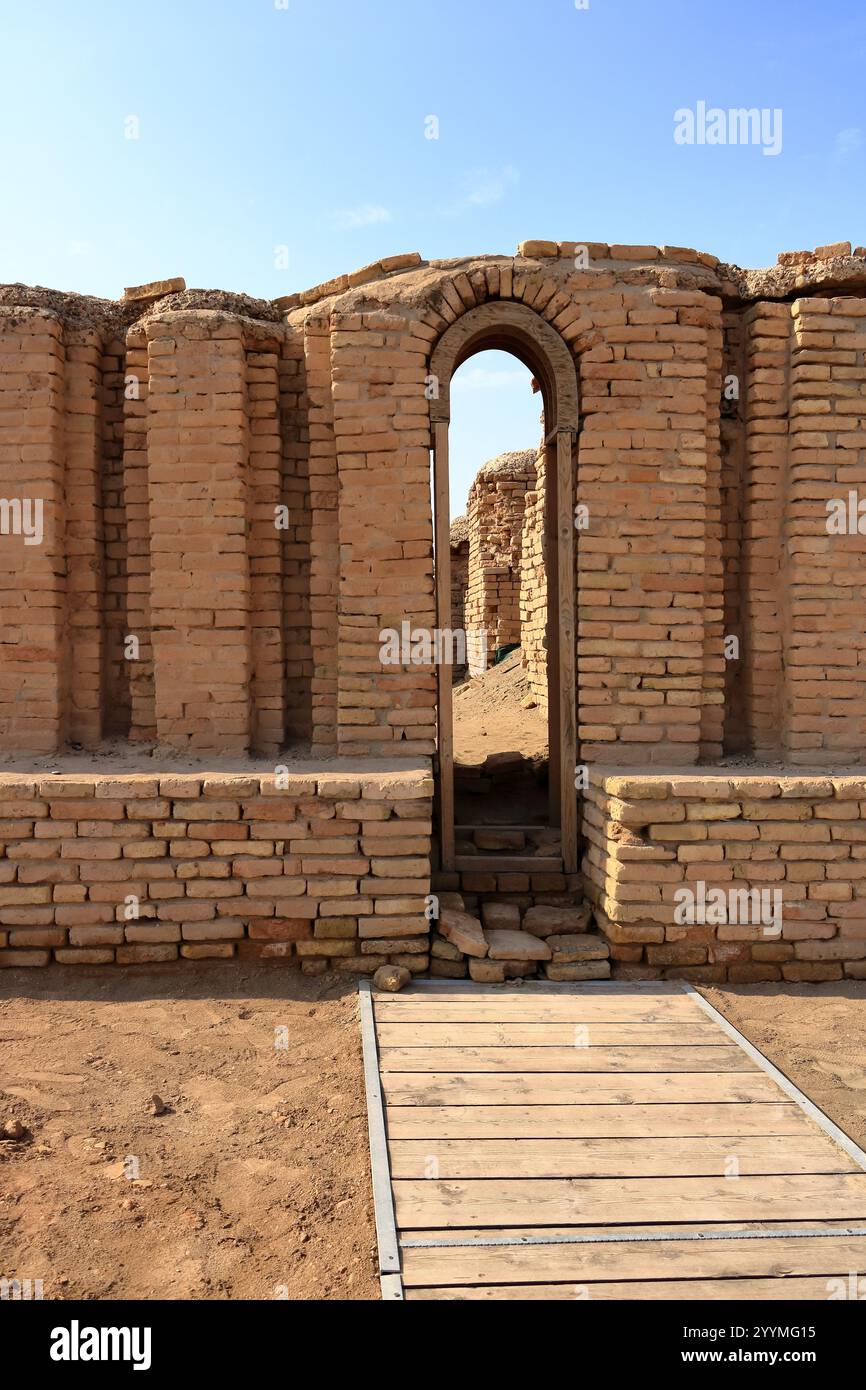Le temple Dub lal Makh à côté du ziggourat dans l'ancien Ur, temple sumérien, Irak Banque D'Images