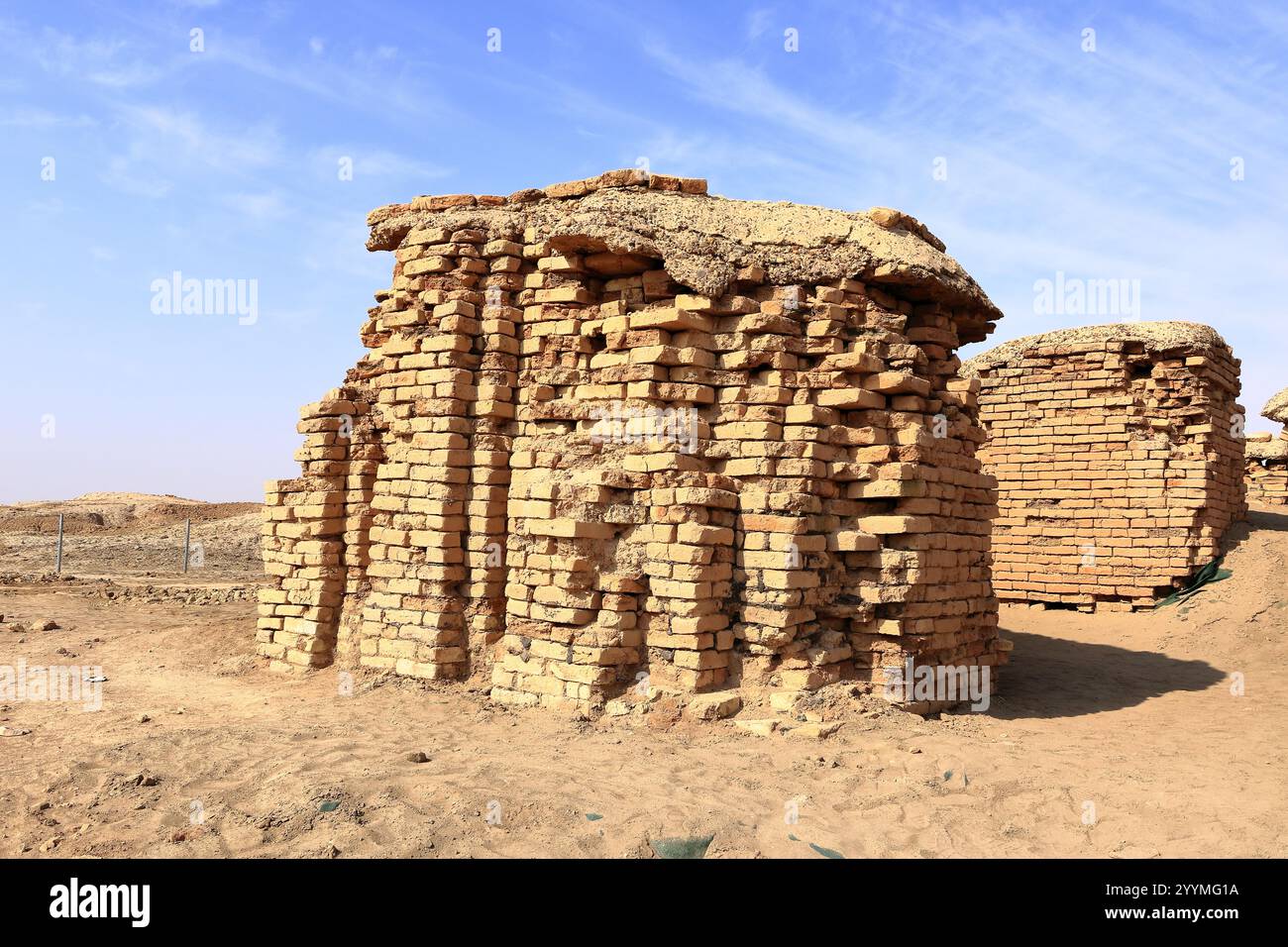 Le temple Dub lal Makh à côté du ziggourat dans l'ancien Ur, temple sumérien, Irak Banque D'Images