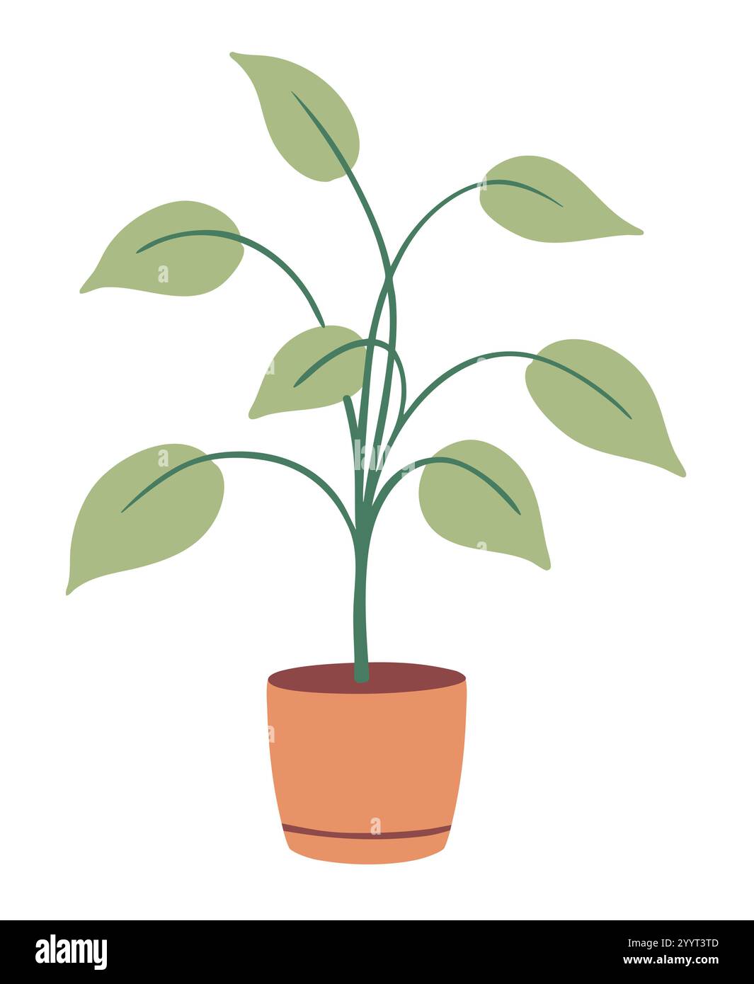 Plante verte dans un pot Illustration de Vecteur Plante verte dans un pot Illustration de Vecteur