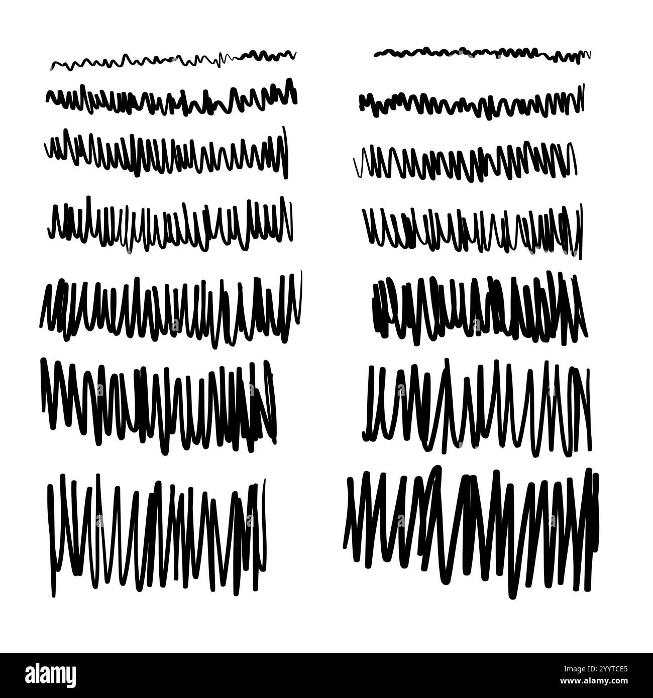 collection de stylos griffés à la main Illustration de Vecteur