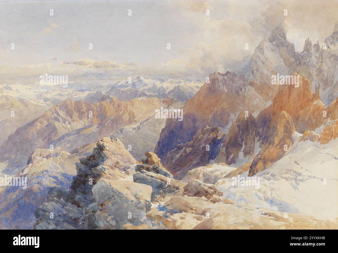 Edward Theodore Compton Col du géant 1903. Banque D'Images