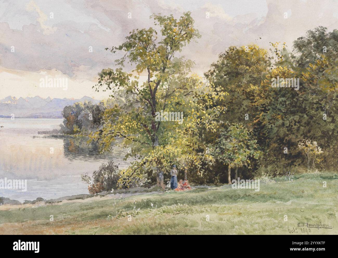 Edward Theodore Compton Landschaft am Starnberger Voir 1890. Banque D'Images