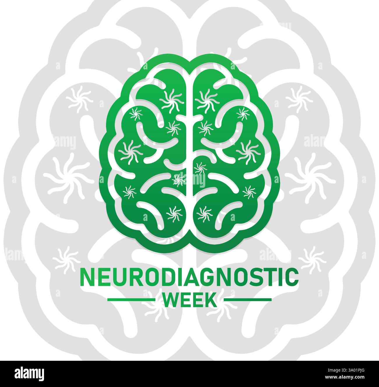 « Semaine du neurodiagnostic – honorer les experts en santé cérébrale et en neurologie » Illustration de Vecteur