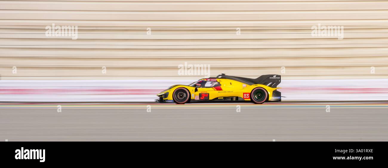 Ferrari hypercar au Championnat du monde d'Endurance FIA, WEC, Qatar 2025. Une course d'endurance de 1812 km dans le cadre du championnat du monde de course automobile d'endurance organisé par l'automobile Club de l'Ouest et sanctionné par la Fédération internationale de l'automobile. Banque D'Images