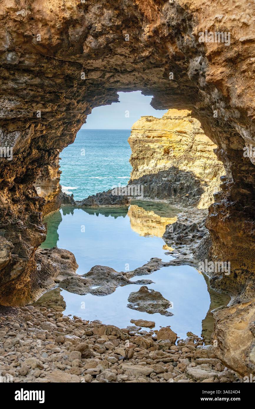 La grotte, Great Ocean Road, près de Peterborough, Victoria, Australie Banque D'Images