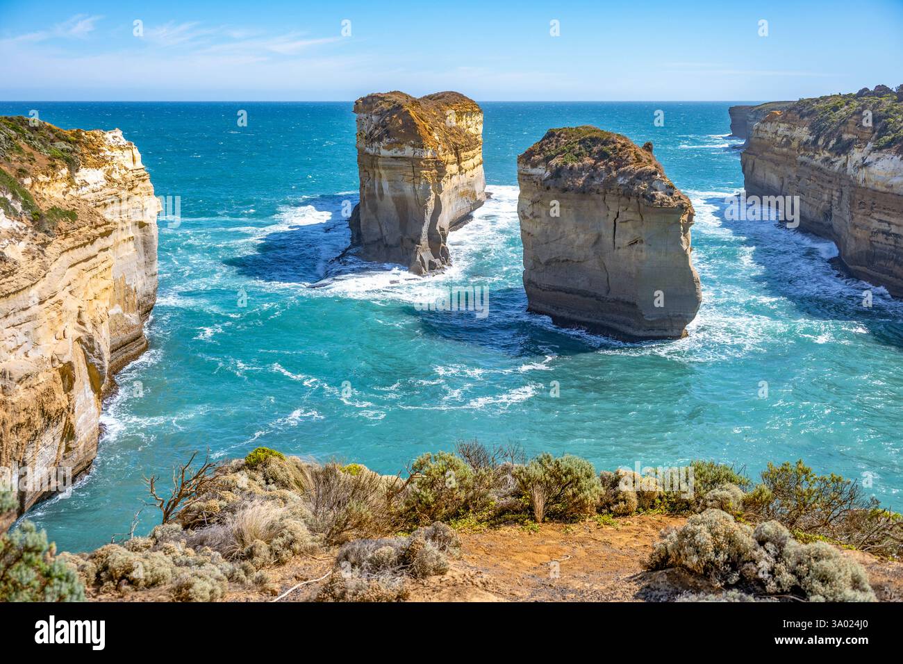 Island Archway, Lochard gorge, près de Port Campbell, Victoria, Australie Banque D'Images
