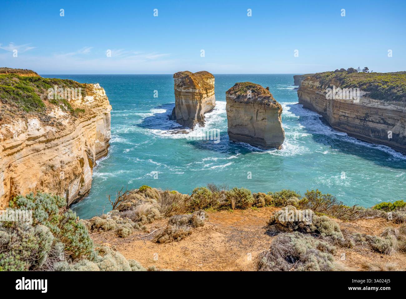 Island Archway, Lochard gorge, près de Port Campbell, Victoria, Australie Banque D'Images