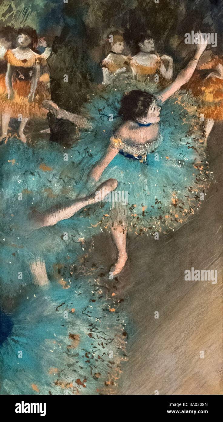 Edgar Degas, balançant danseur (Dancer) 1877-1879 en vert