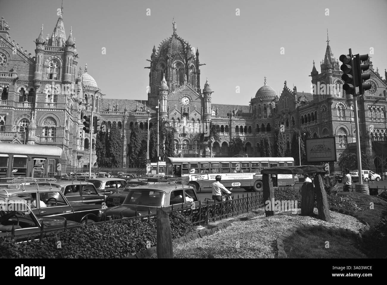 Victoria terminus vt Now chhatrapati shivaji terminus cst station, Bombay Mumbai, Maharashtra, Inde 22-décembre-2009 Banque D'Images