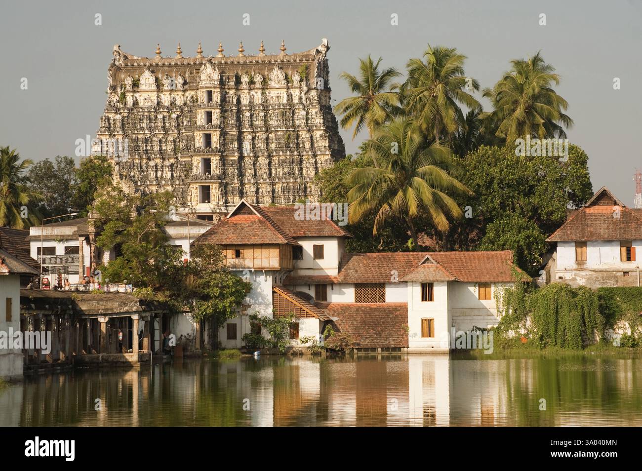 Temple Shri Padmanabhaswamy à Trivandrum Thiruvananthapuram, Kerala, Inde, Asie Banque D'Images