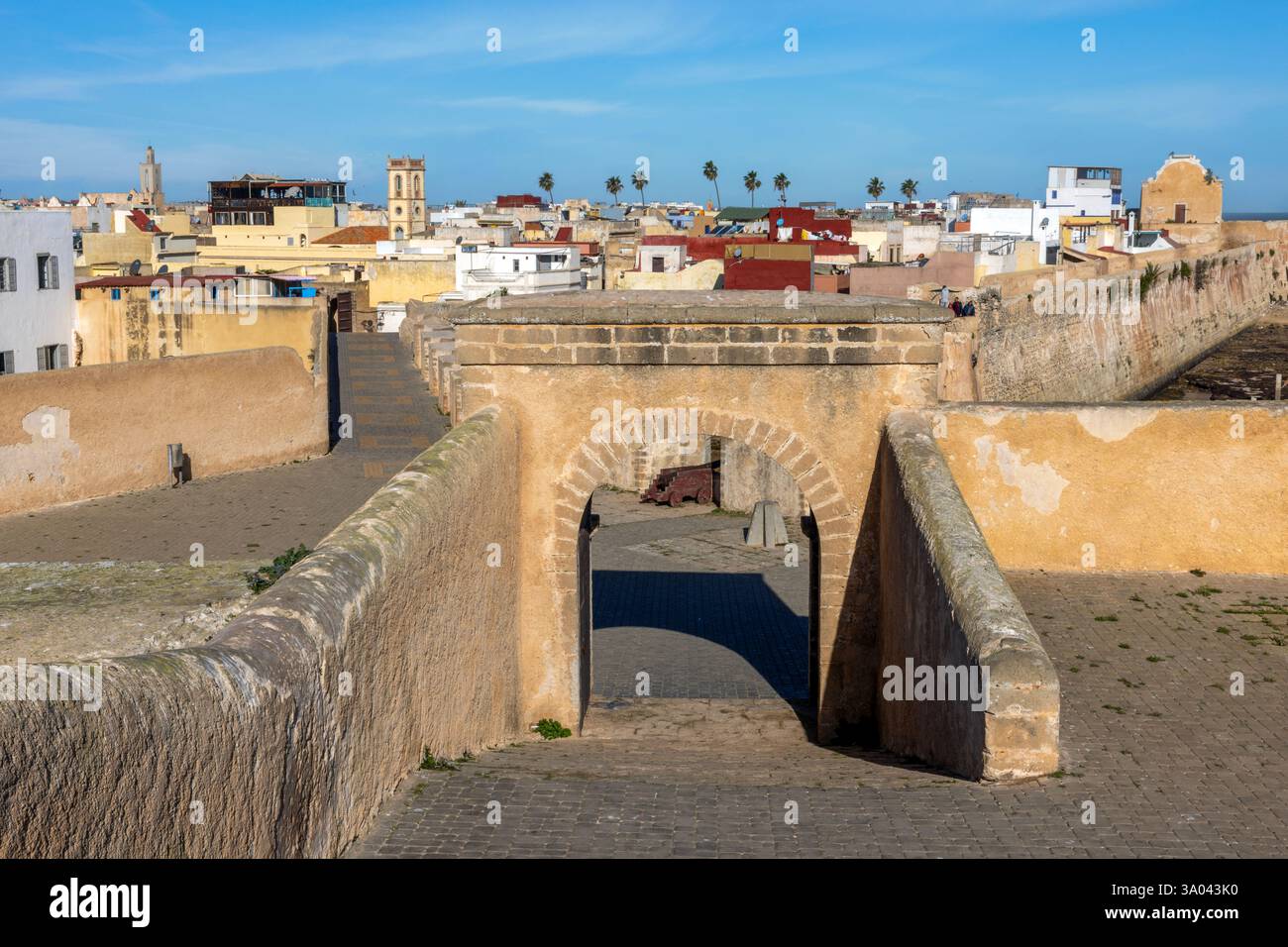 El Jadida est un port important et une ville fortifiée sur la côte atlantique du Maroc. Banque D'Images