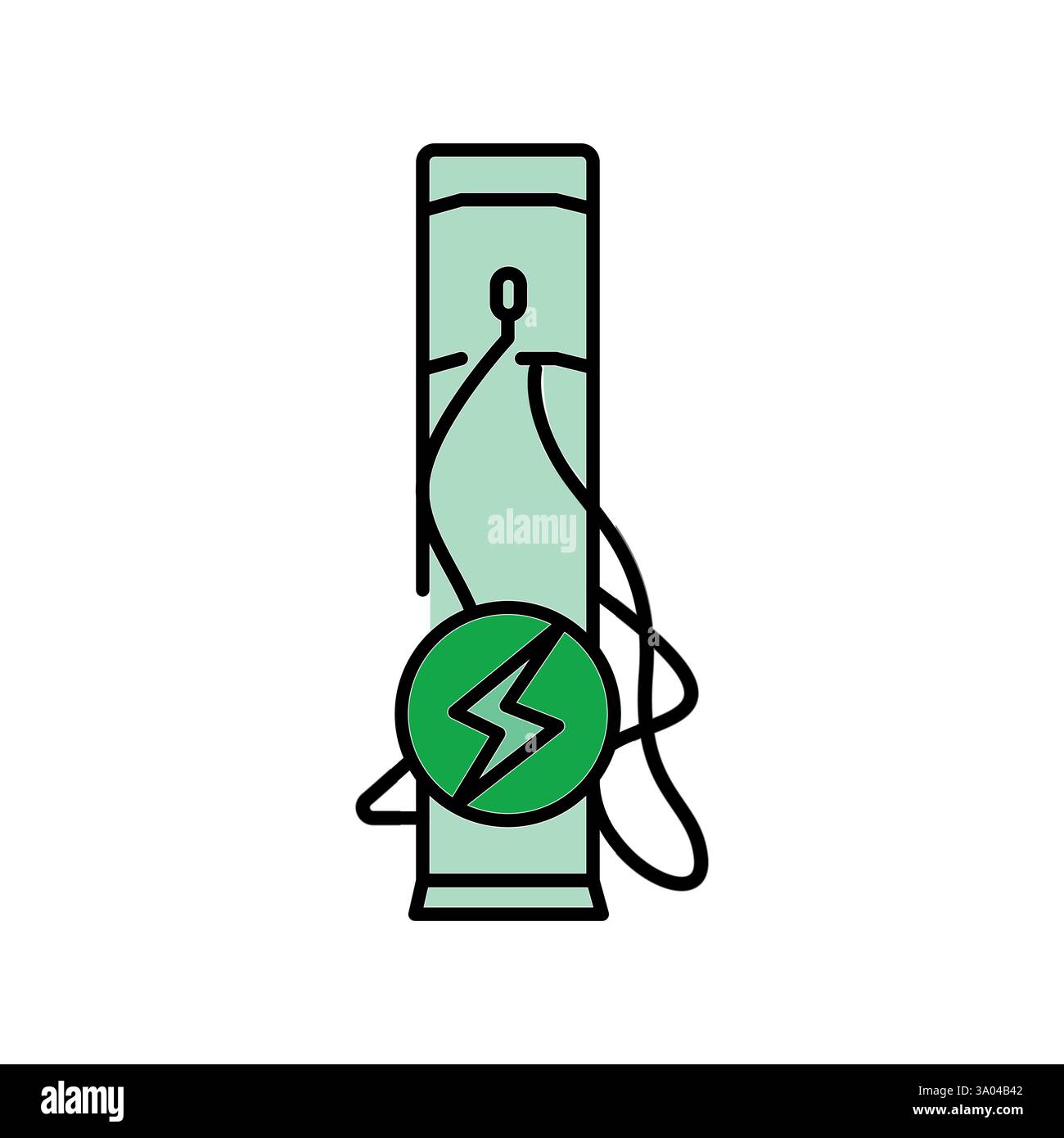 Icône de ligne de couleur de l'infrastructure de charge. Elément isolé par vecteur. Contour modifiable. Illustration de Vecteur