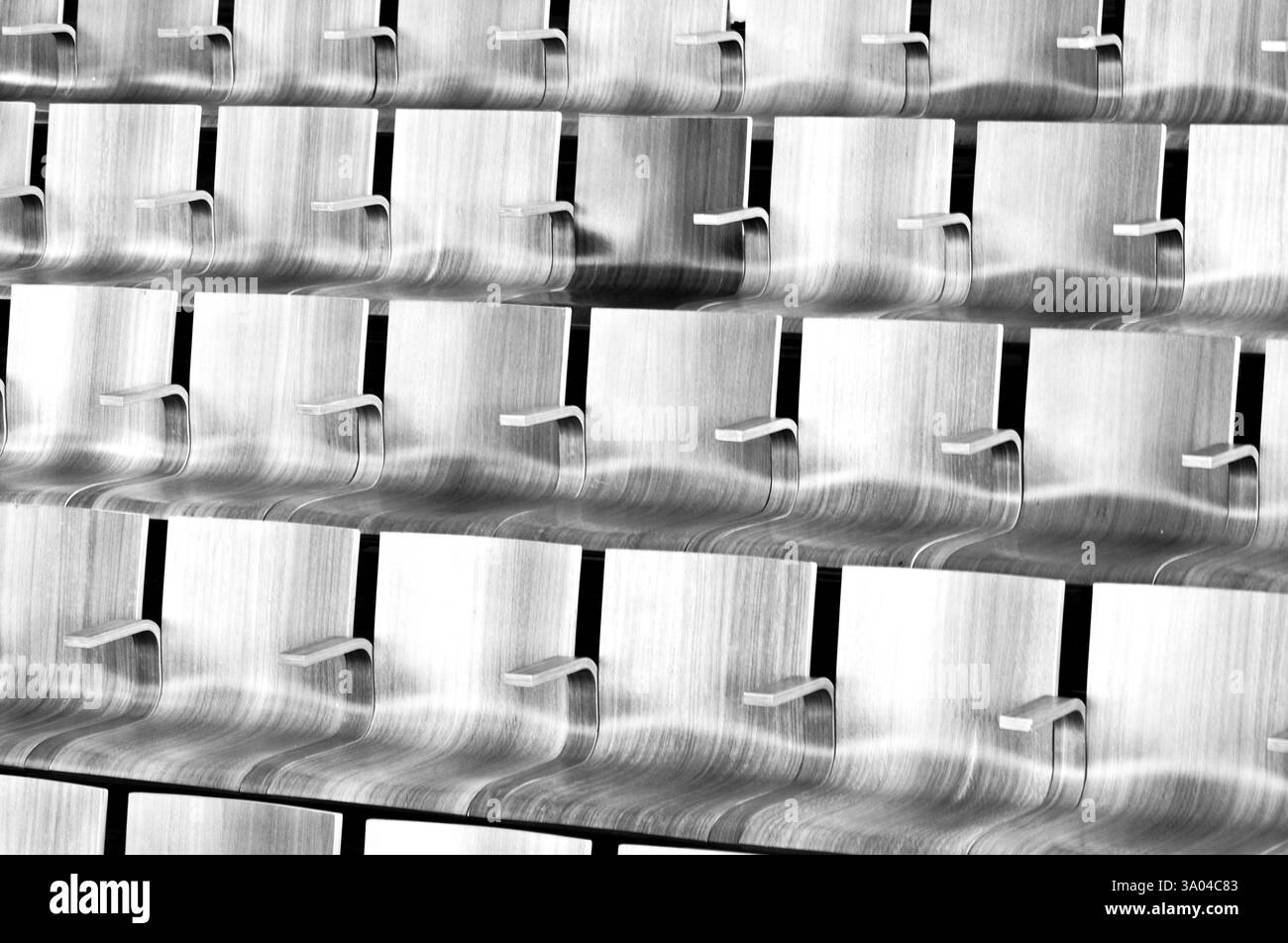 Conceptions en forme d'architecture avec chaises, Melbourne, Victoria, Australie, Océanie Banque D'Images