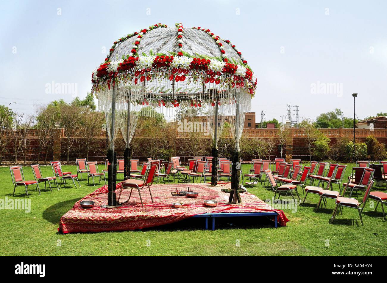 Tente de mariage décorée, Jodhpur, Rajasthan, Inde, Asie Banque D'Images