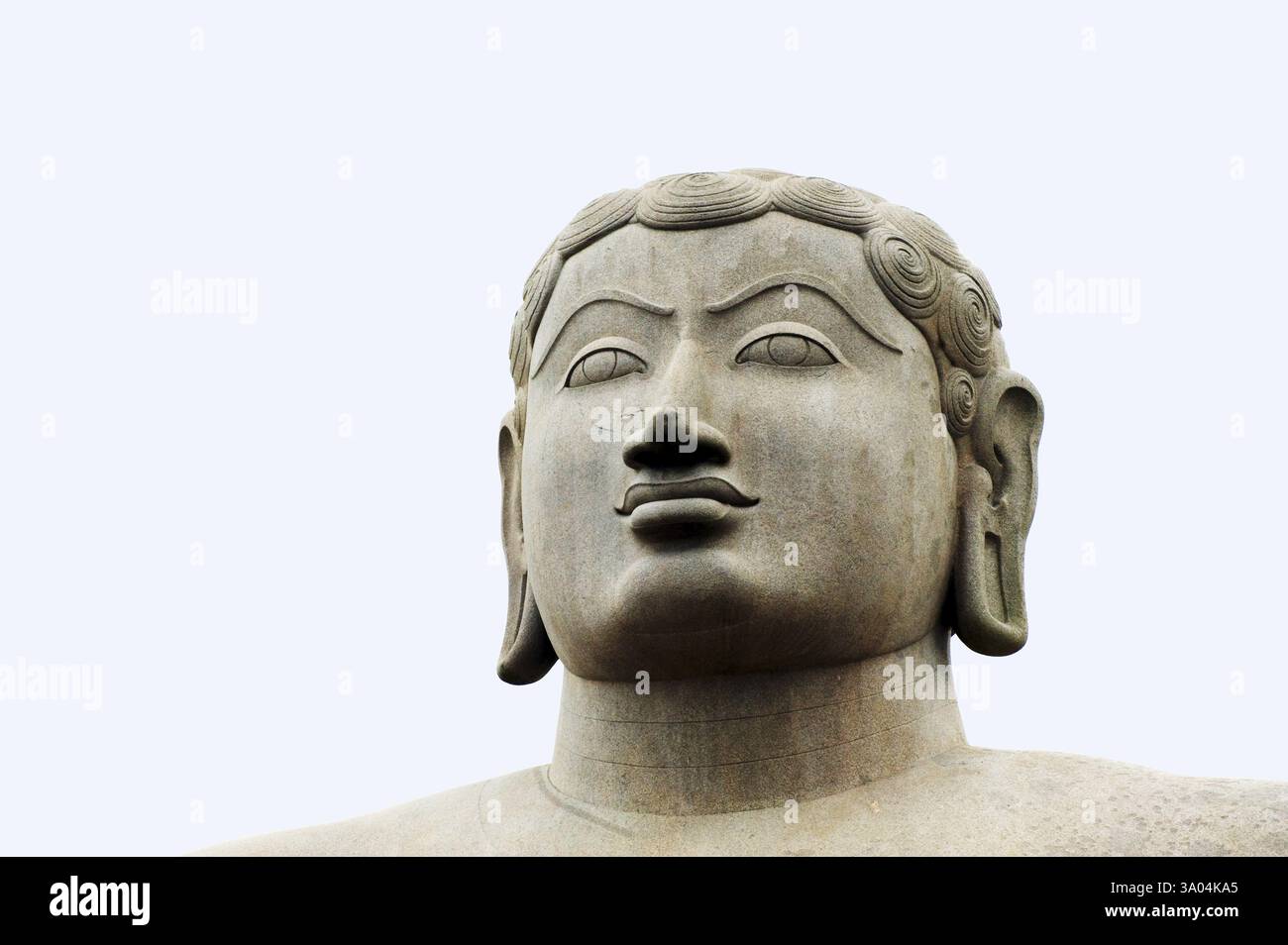 Statue de la divinité jaïne gomateshvara, Sravanabelagola, Hassan, Karnataka, Inde, Asie Banque D'Images