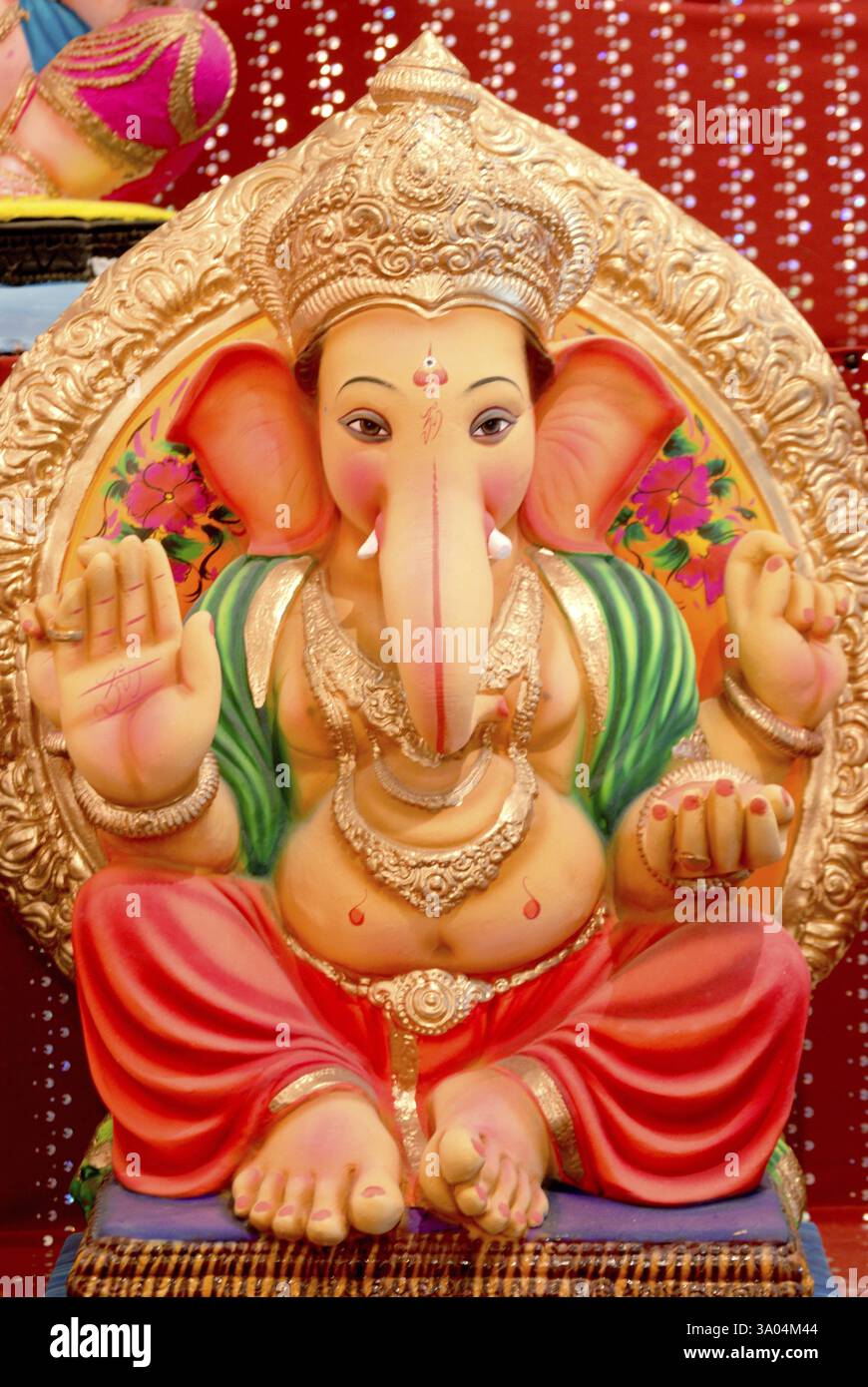 Idole du seigneur ganpati au festival de ganesh, Bombay Mumbai, Maharashtra, Inde, Asie Banque D'Images