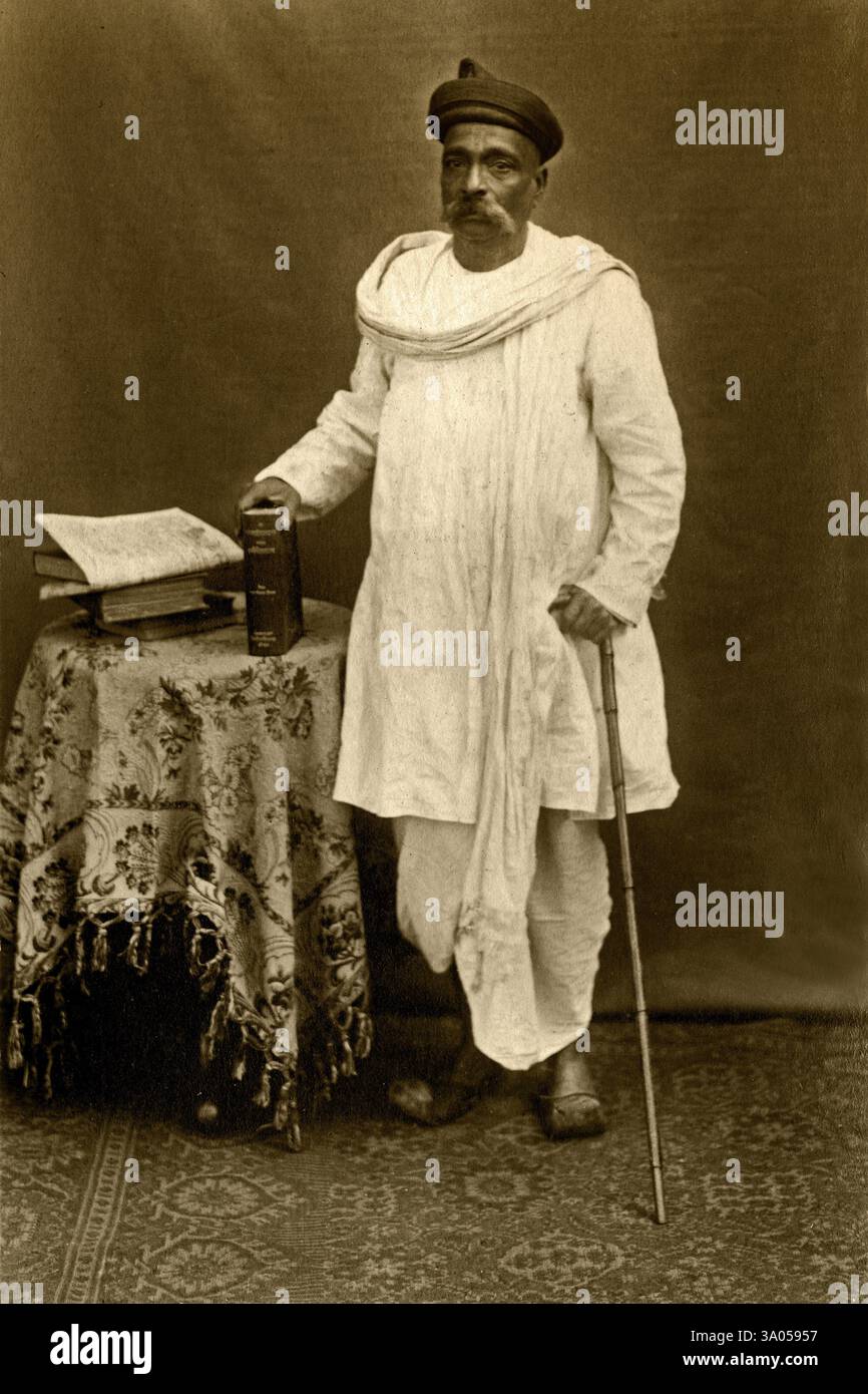 Héritage, carte postale ancienne photo, Lokmanya Bal gangadhar Tilak, Inde NO MR Banque D'Images