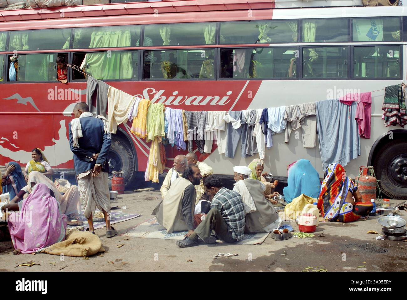 Transport en bus, Nasik, Maharashtra, Inde, Asie Banque D'Images