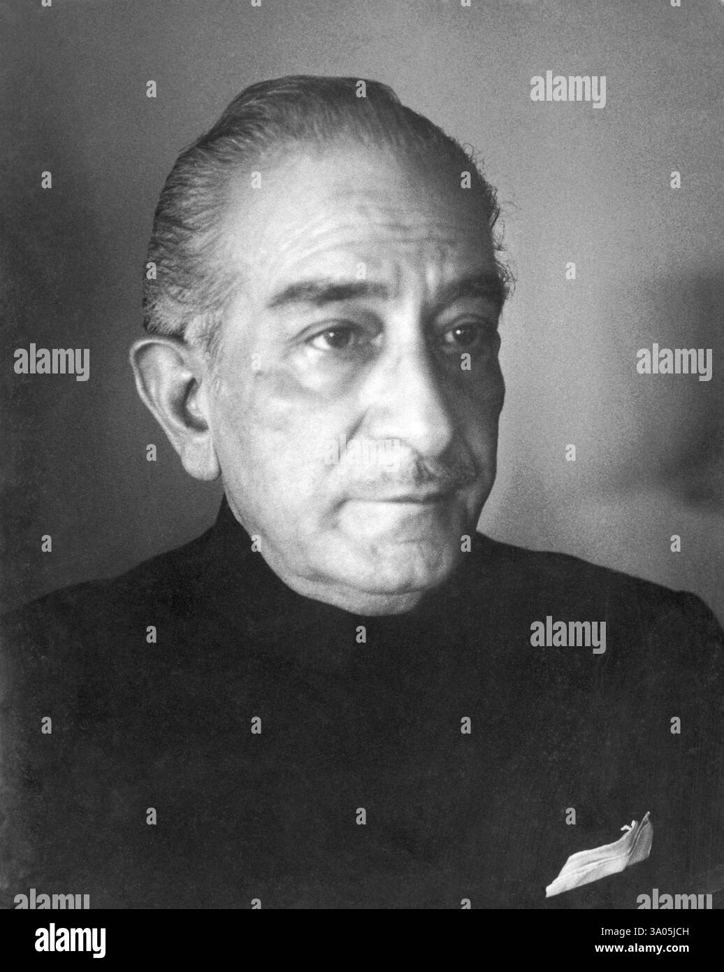 Portrait d'Ali Yawar Jung India 1940's NO MR Banque D'Images