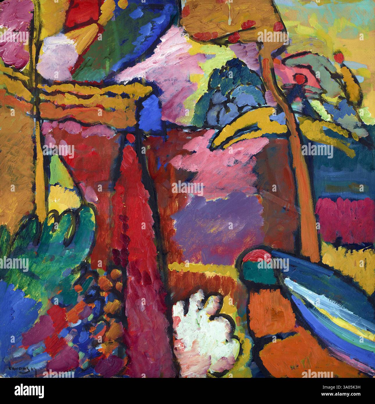 Etude pour improvisation V, 1910, peinture de Wassily Kandinsky Banque D'Images