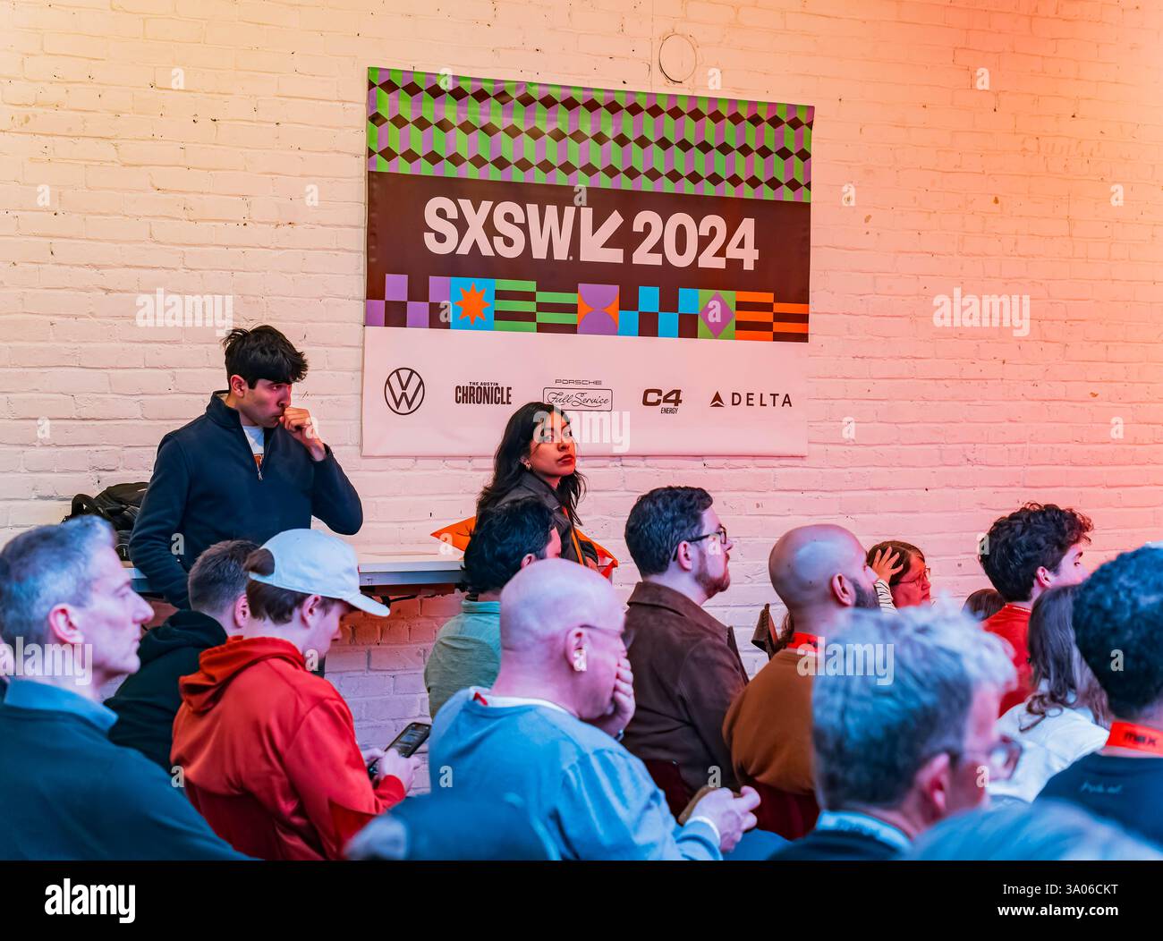 Texas, Mar 9 2024 - South by Southwest réunit la technologie, le cinéma, la musique, l'éducation et la culture dans une célébration vibrante. Banque D'Images