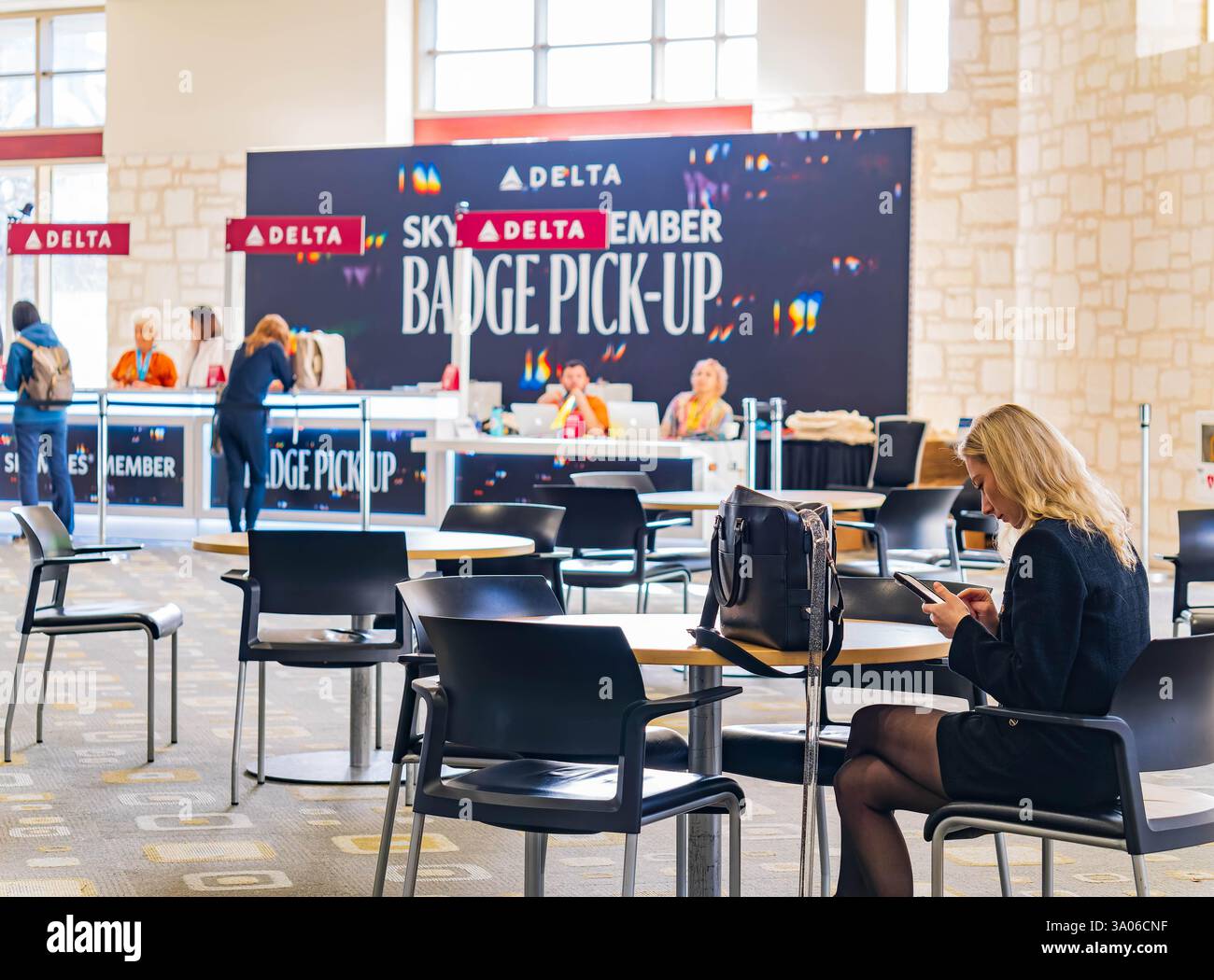 Texas, 9 mars 2024 - vue intérieure du centre des congrès d'Austin Banque D'Images