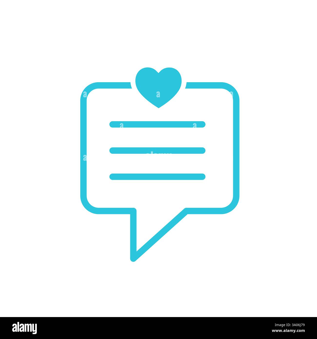 Icône de bulle de discussion. Isolé sur fond blanc. Icône bleue définie. Illustration de Vecteur