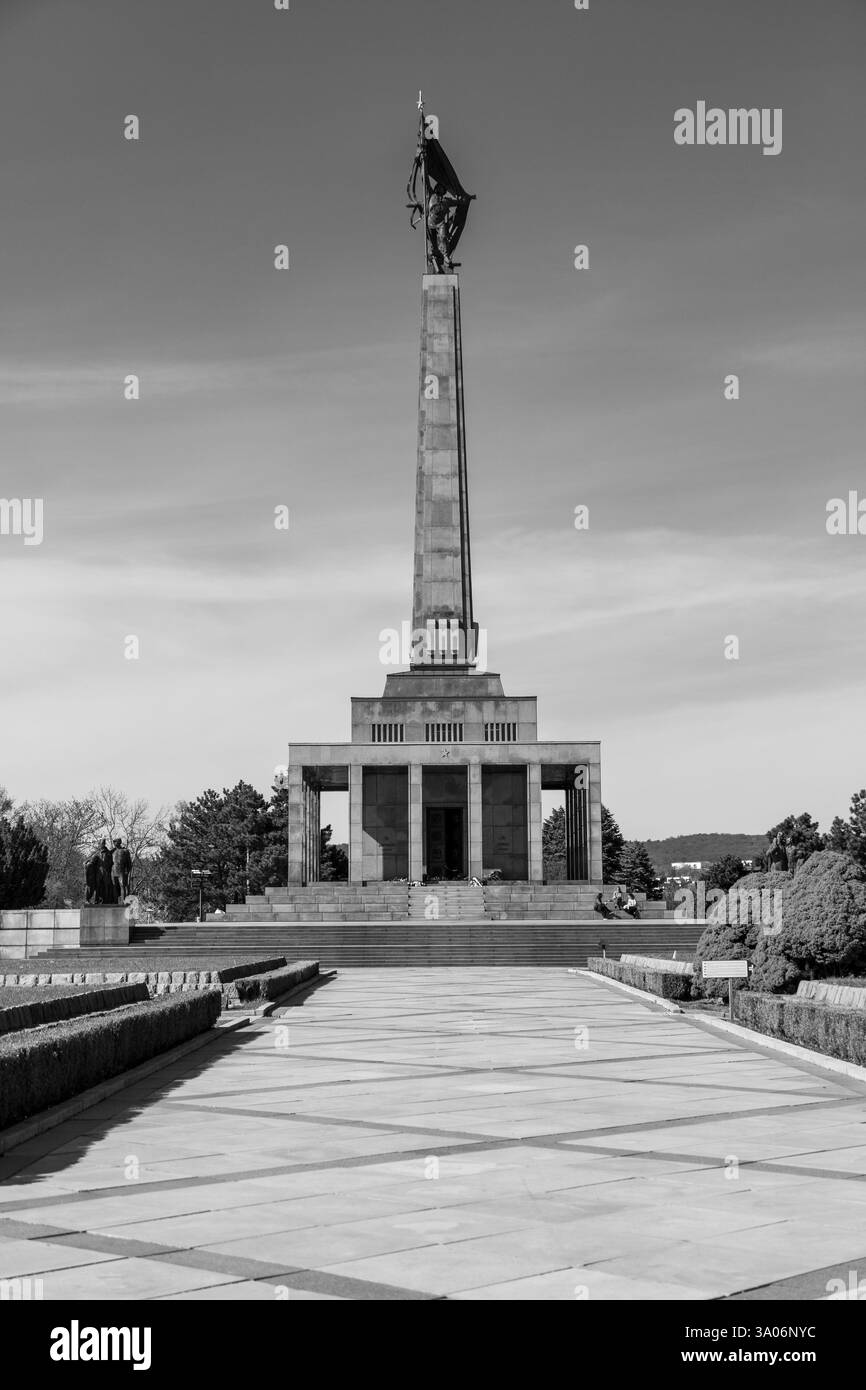 Mémorial de guerre de Slavín à Bratislava, Slovaquie. C'est le lieu de sépulture de milliers de soldats de l'armée soviétique qui sont tombés pendant la première Guerre mondiale Banque D'Images