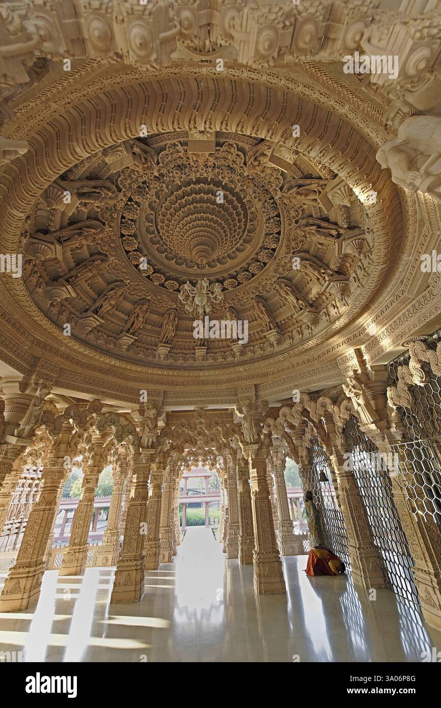 Temple Swaminarayan de BAPS, district de Bhavnagar, Gujarat, Inde, Asie Banque D'Images
