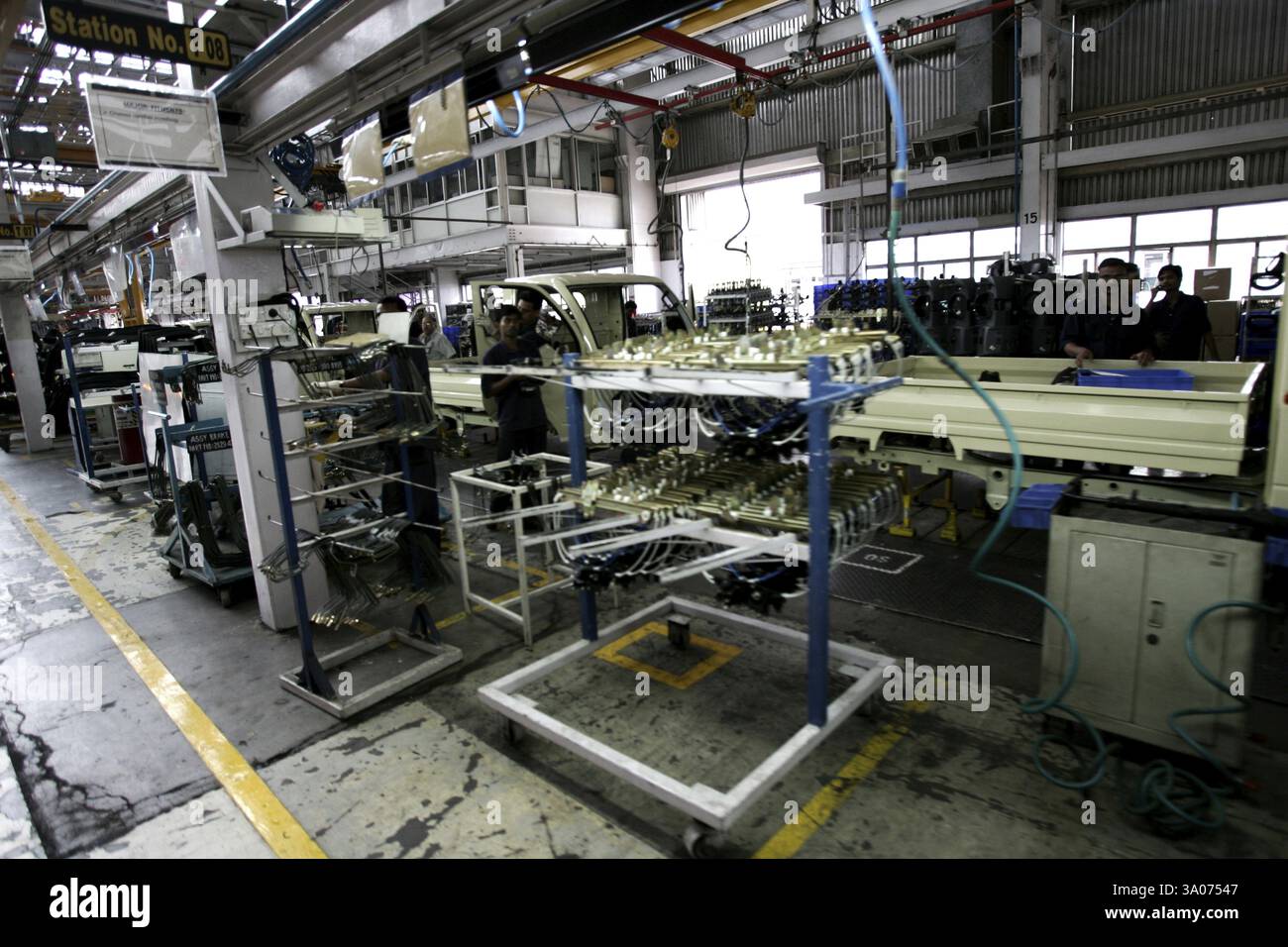 Tata Motors nouvelle gamme de mini matador Tata-Ace qui est un atelier de véhicules utilitaires à l'usine Tata Motors, Pimpri Pune Banque D'Images