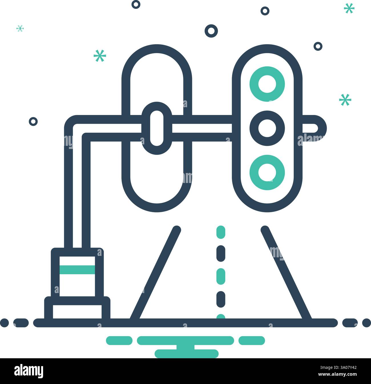 Icône de contrôle du trafic, trafic Illustration de Vecteur