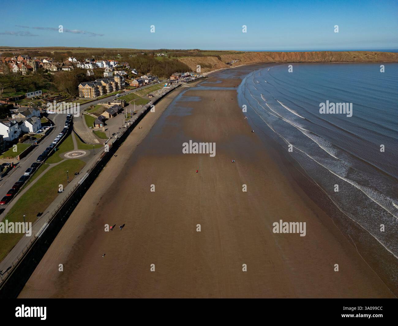 La petite ville balnéaire de Filey sur la côte du North Yorkshire, au nord-est de l'Angleterre. Banque D'Images