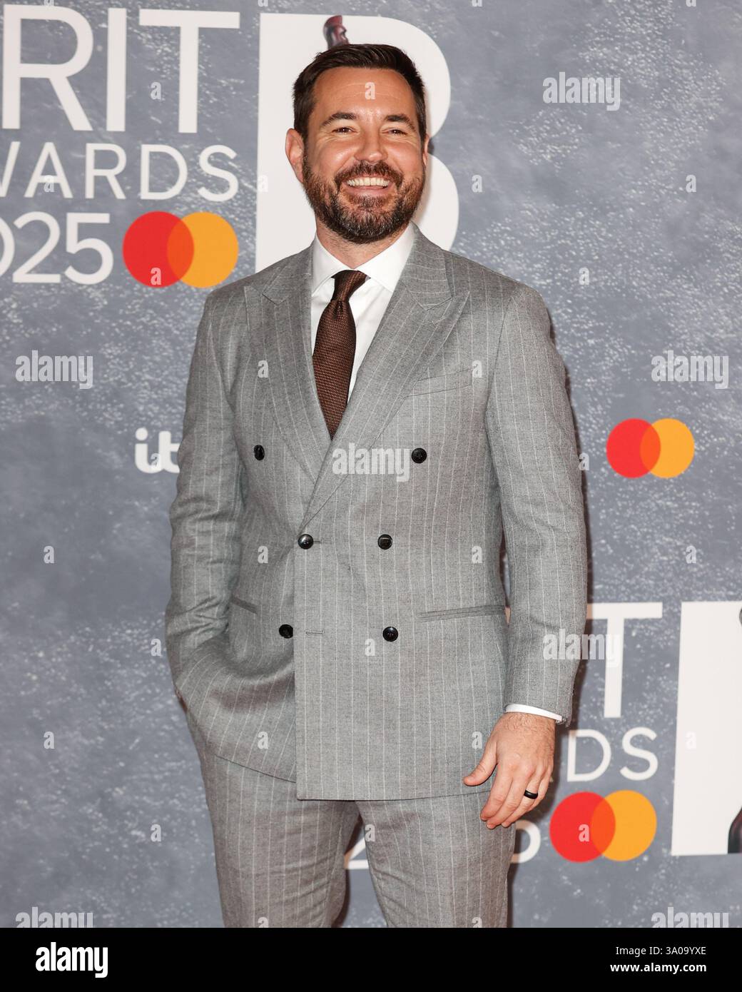 Londres, Royaume-Uni. 01 mars 2025. Martin Compston participe aux Brit Awards 2025 qui se tiennent à l'O2 Arena de Londres. Crédit : SOPA images Limited/Alamy Live News Banque D'Images
