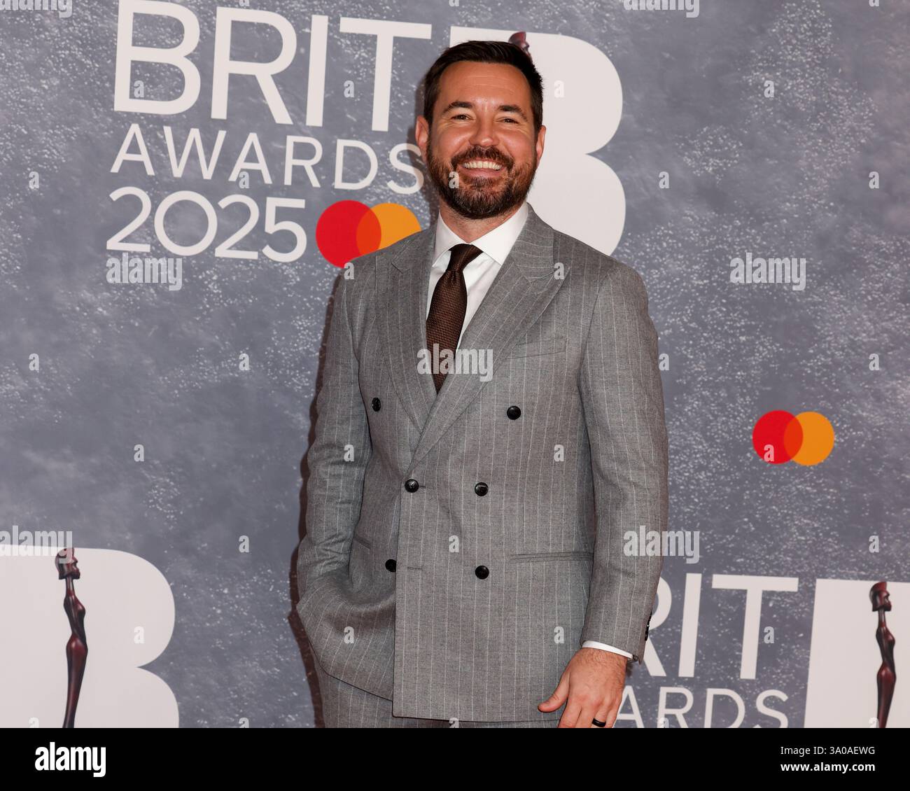 Martin Compston participe aux Brit Awards 2025 à l'O2 de Greenwich, Londres. (Photo Cat Morley / SOPA images/SIPA USA) Banque D'Images