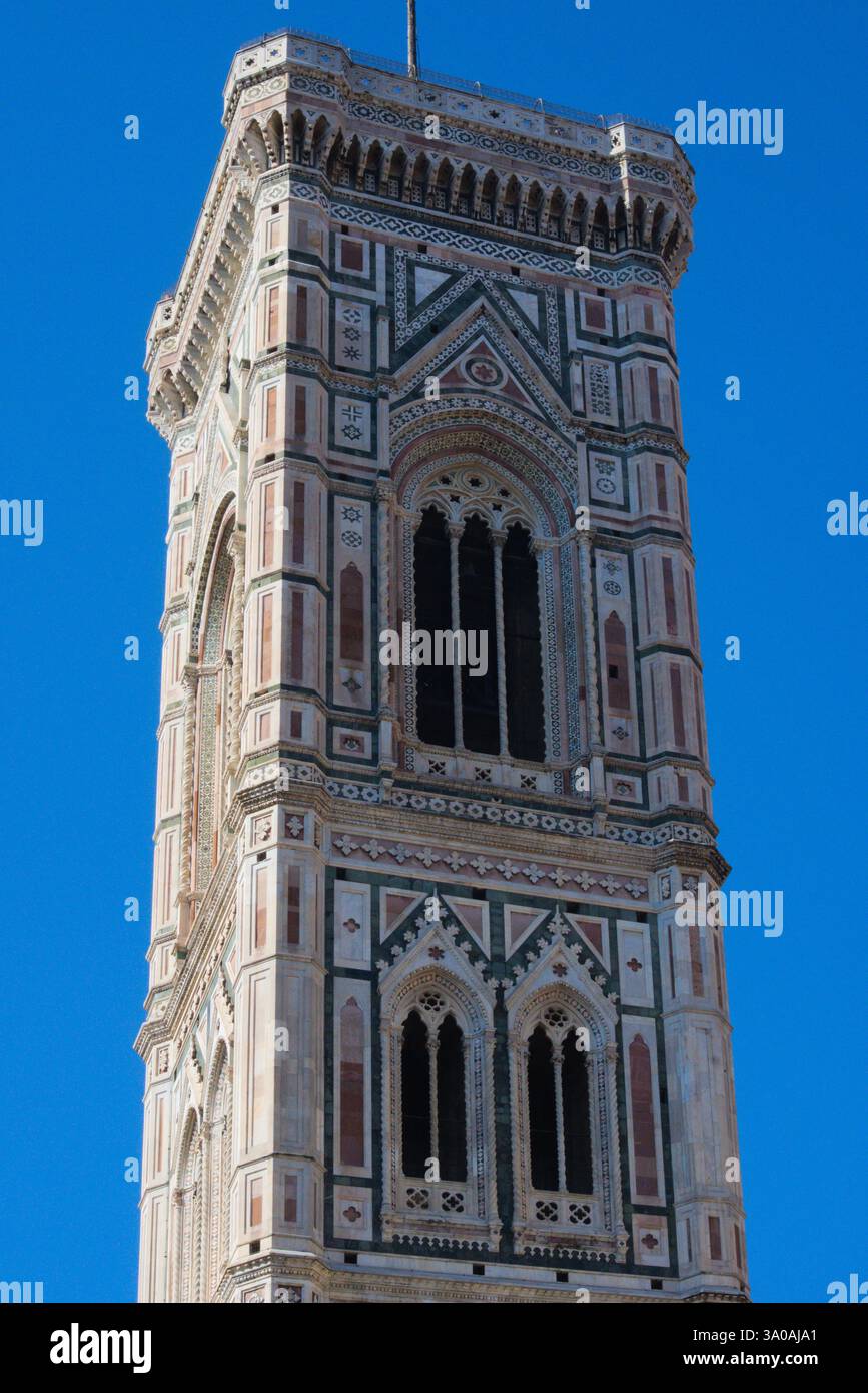 Campanile di Giotto (italien : Campanile di Giotto), Florence, Italie Banque D'Images