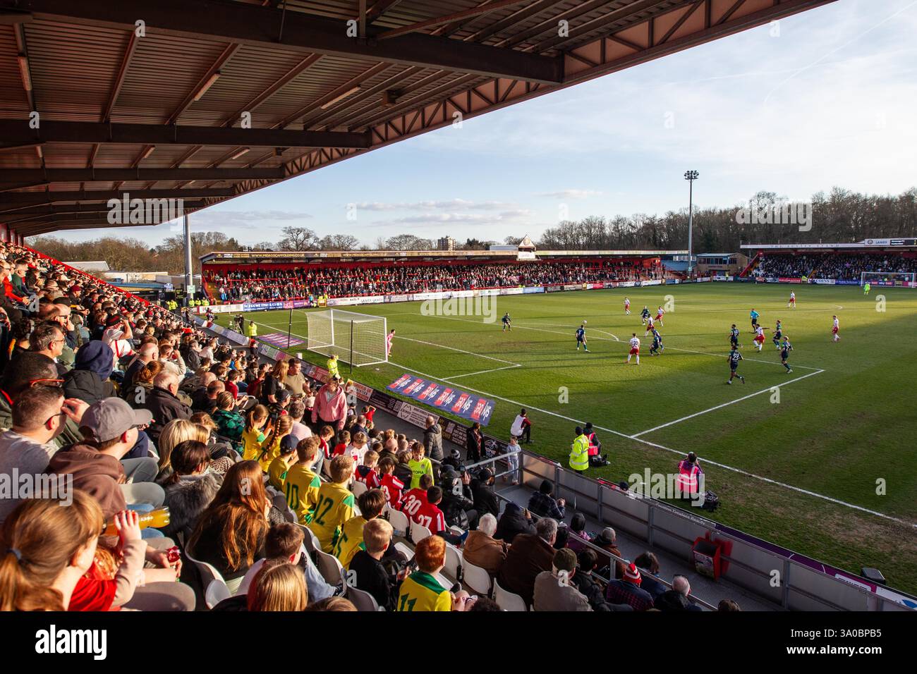 Vue générale pendant le match du stade Lamex du Stevenage Football Club Banque D'Images